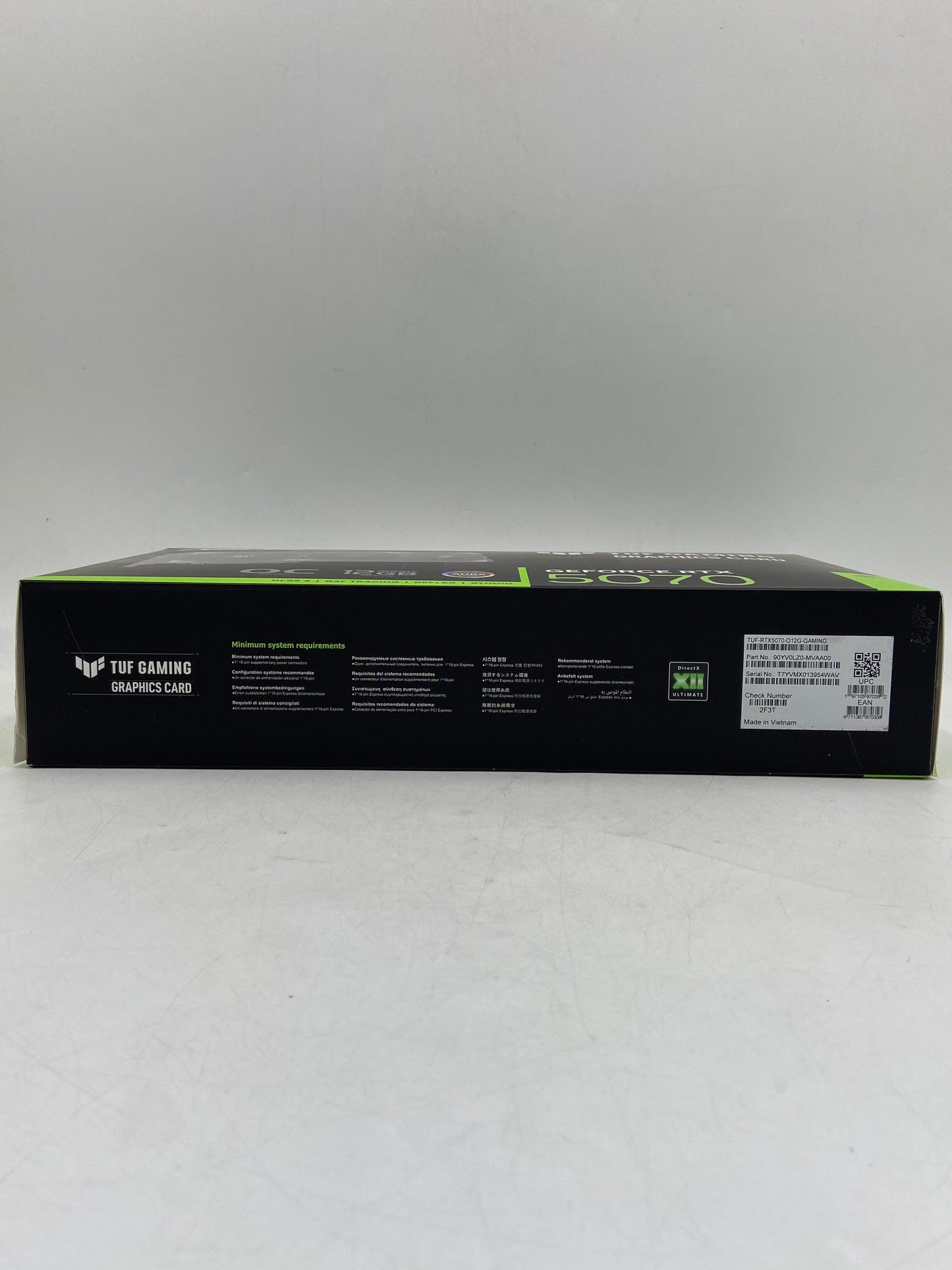 New ASUS NVIDIA TUF Gaming GeForce RTX 5070 OC EDITION 12GB Graphics Card 90YV0LZ0-MVAA00