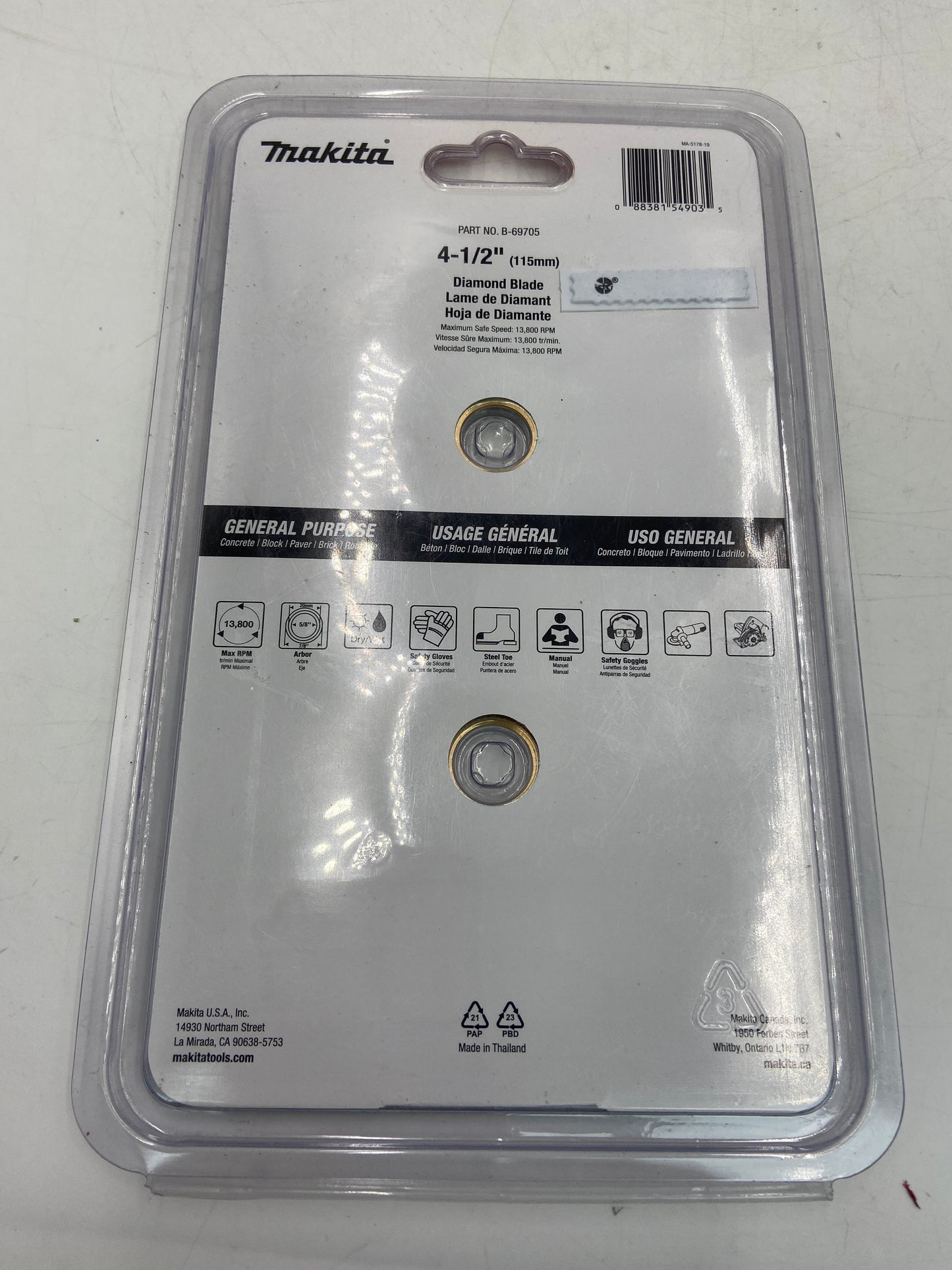 New Makita 4 1/2 Diamond Blade