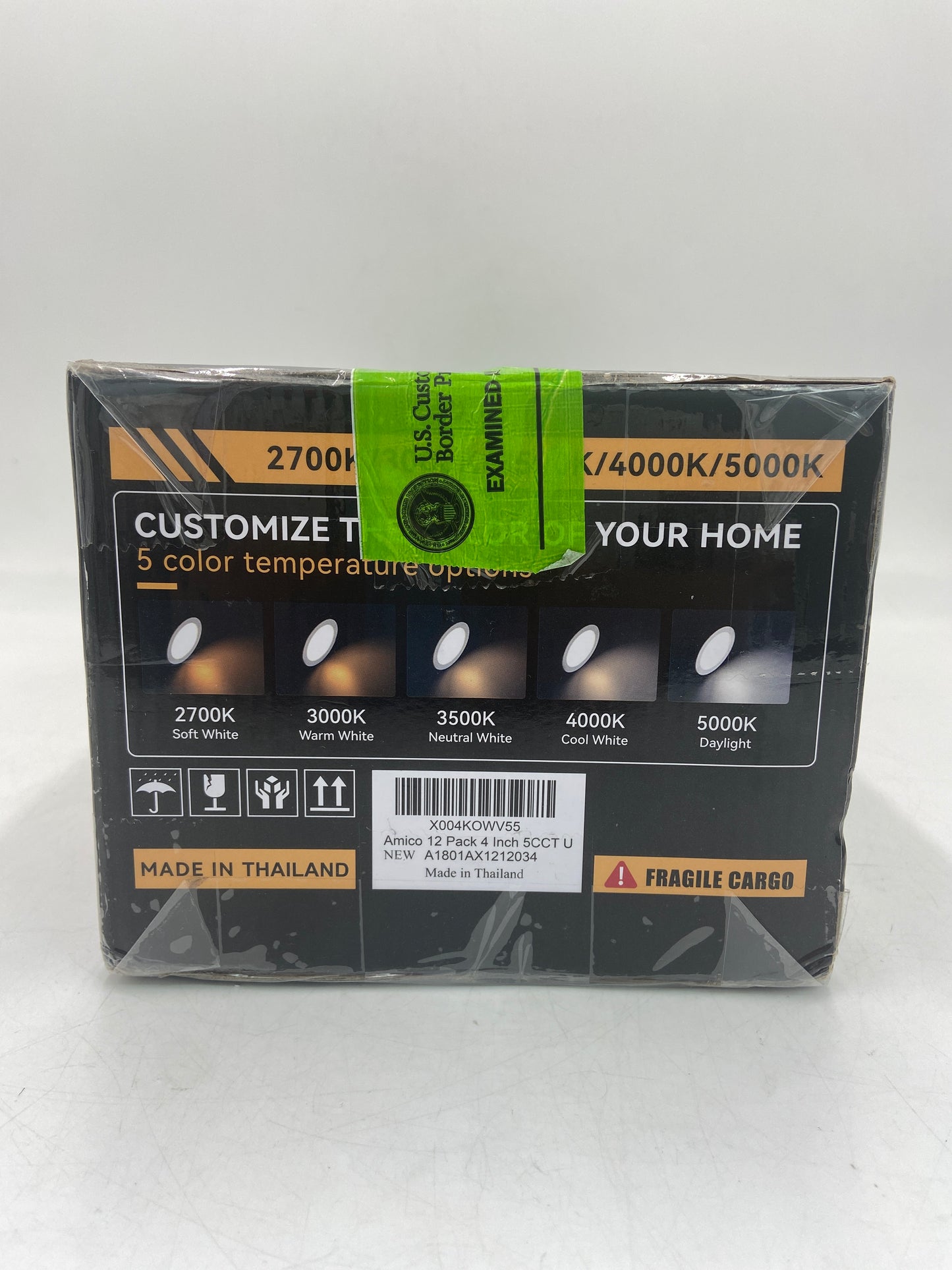 New Amico 4 Inch 5CCT 12 PACK Slim Panel LED Recessed Light WB-020-TH