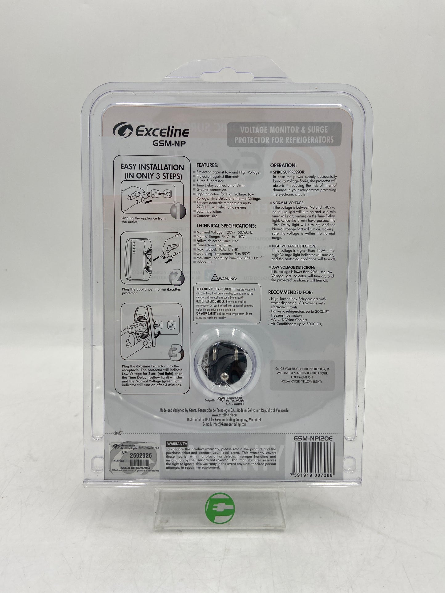 New EXCELINE GSM-NP Surge Protector