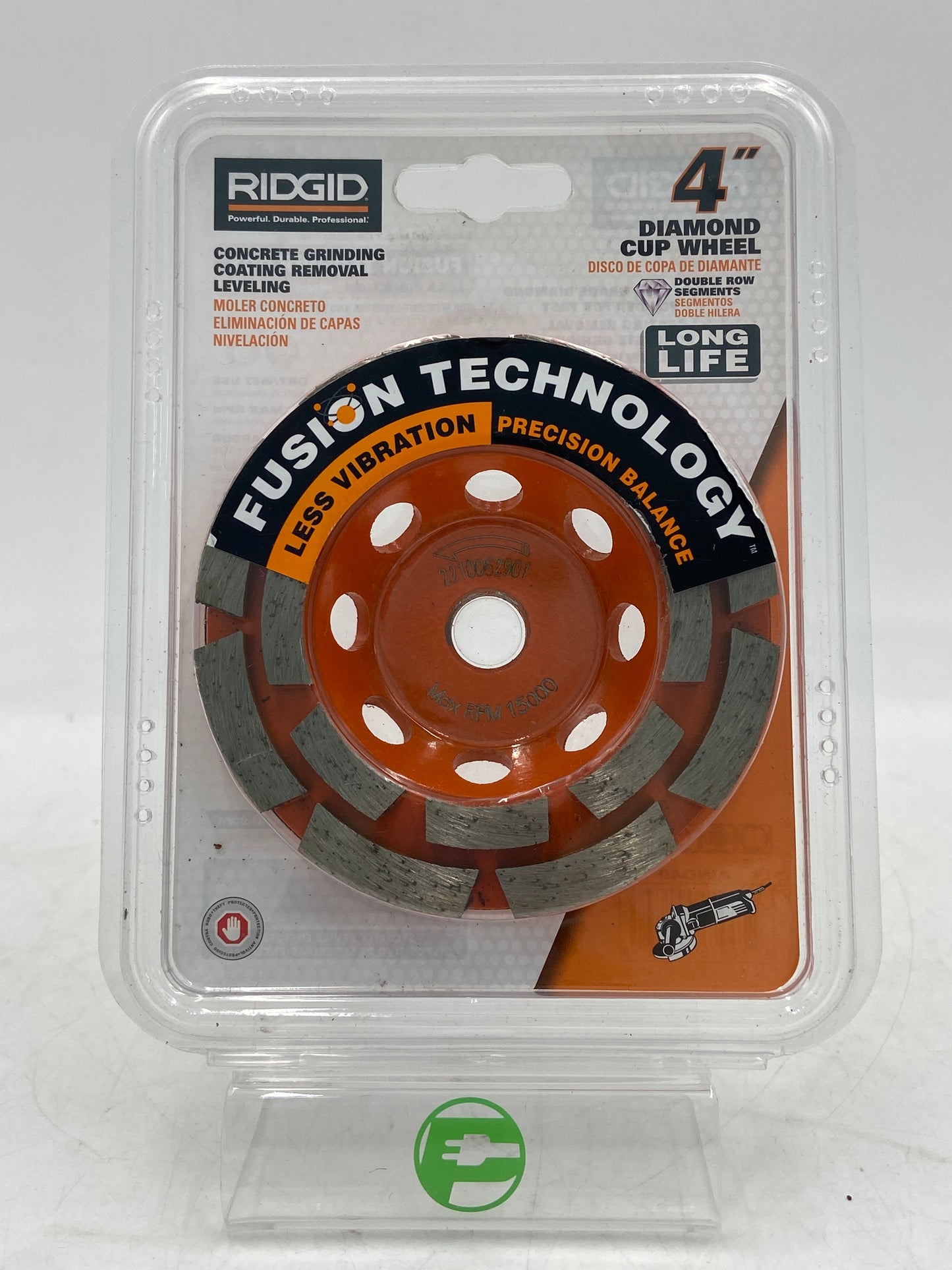 New Ridgid 4" Diamond Cup Wheel Concrete Grinding Wheel AWD40