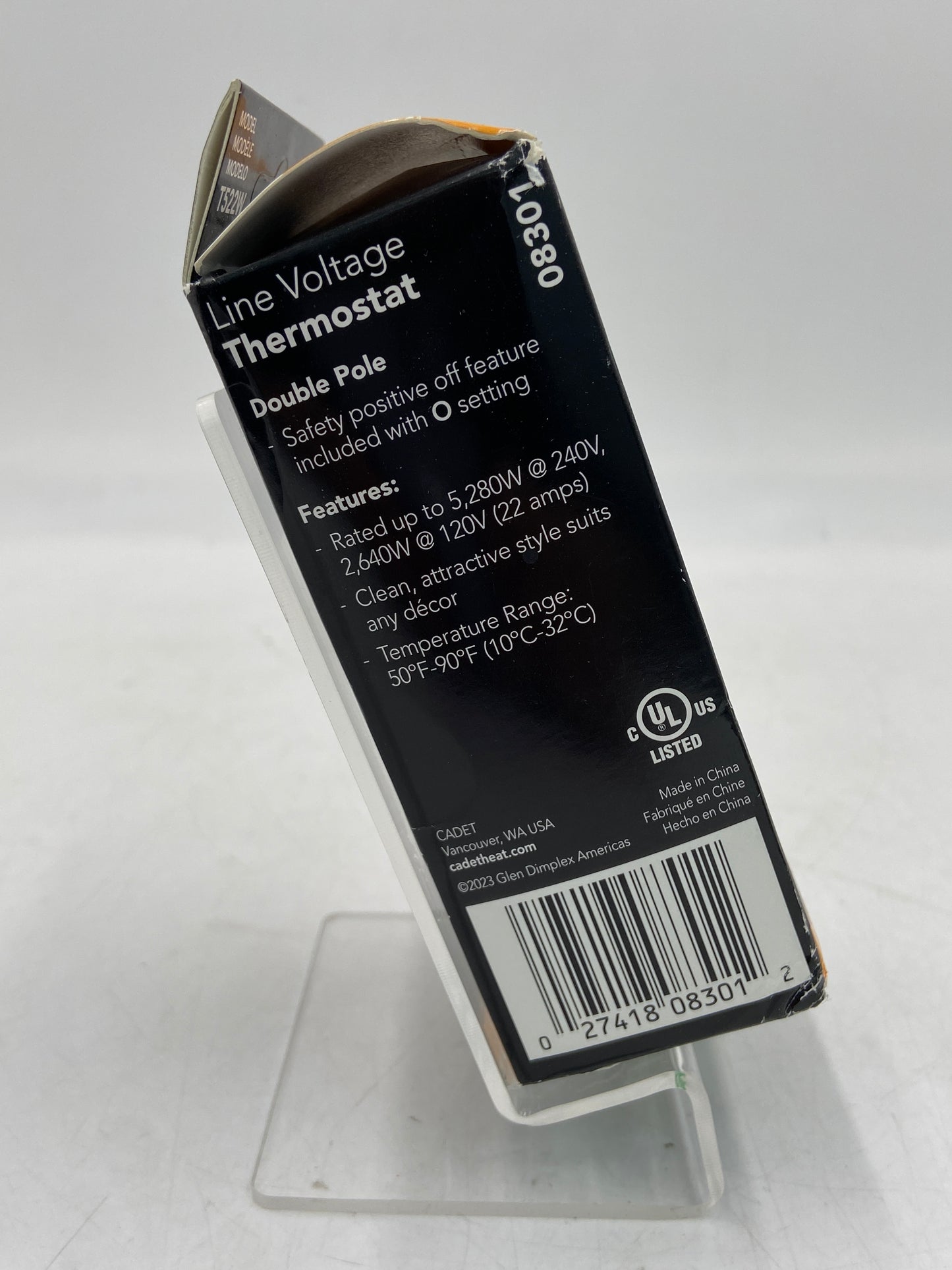 New CADET Line Voltage Thermostat T522W
