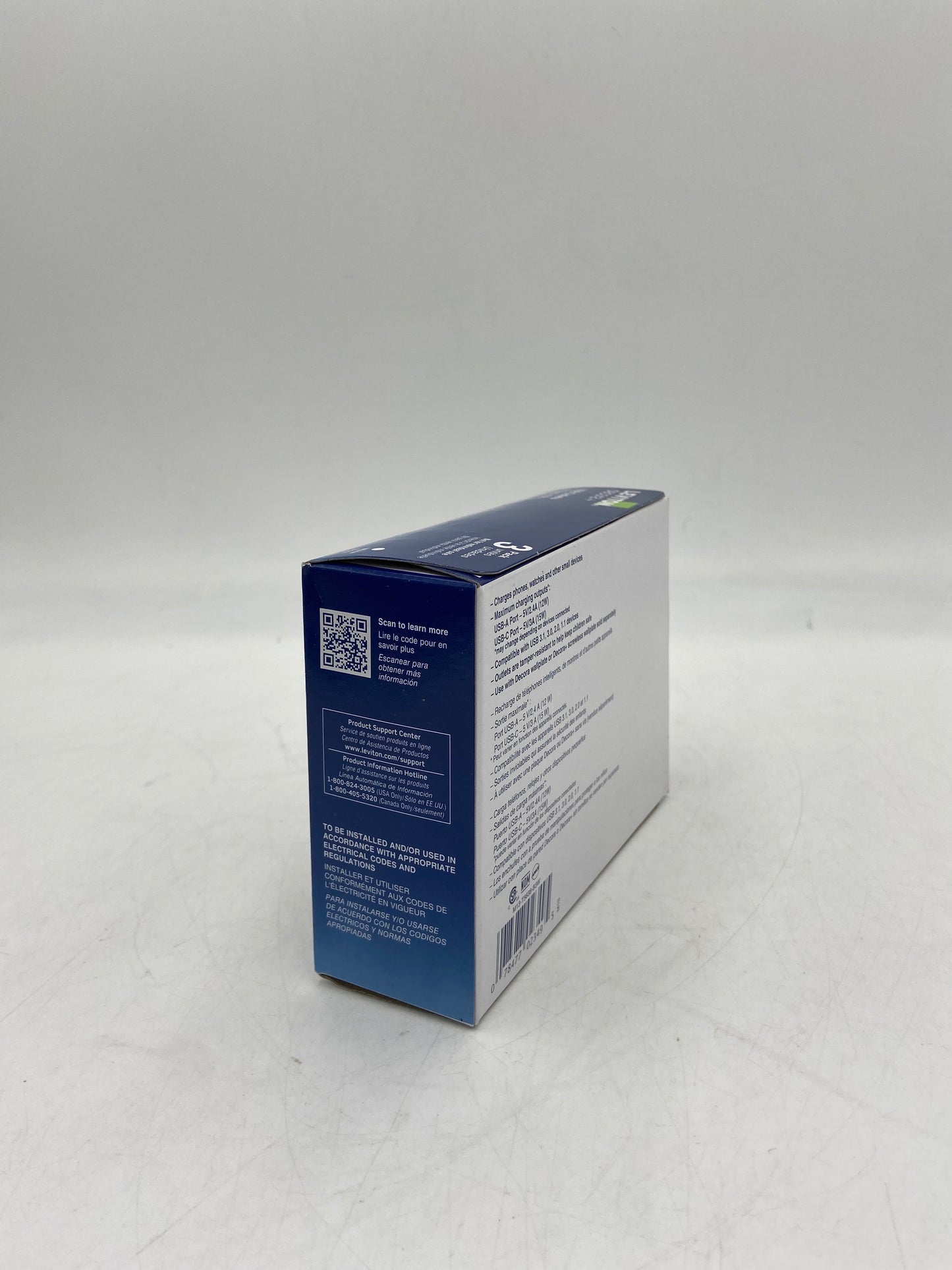 New LEVITON DECORA + 18W USB Outlets T5638-B3W