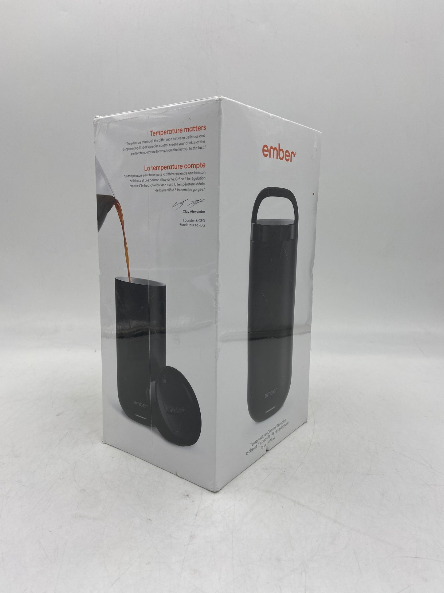 New Ember 16 oz Temperature Control Tumbler SLATE BLACK M21XL17AM