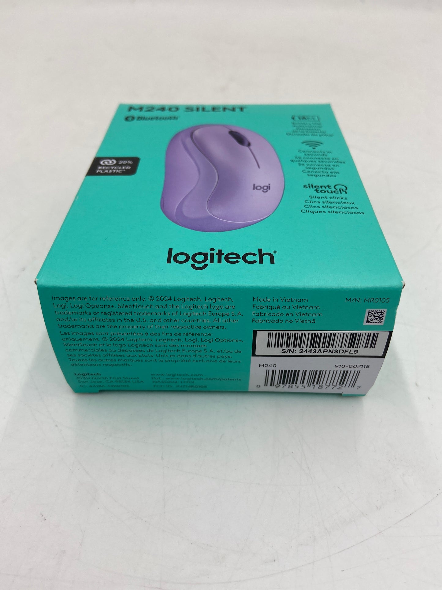 New LOGITECH SILENT Silent Wireless Mouse M240