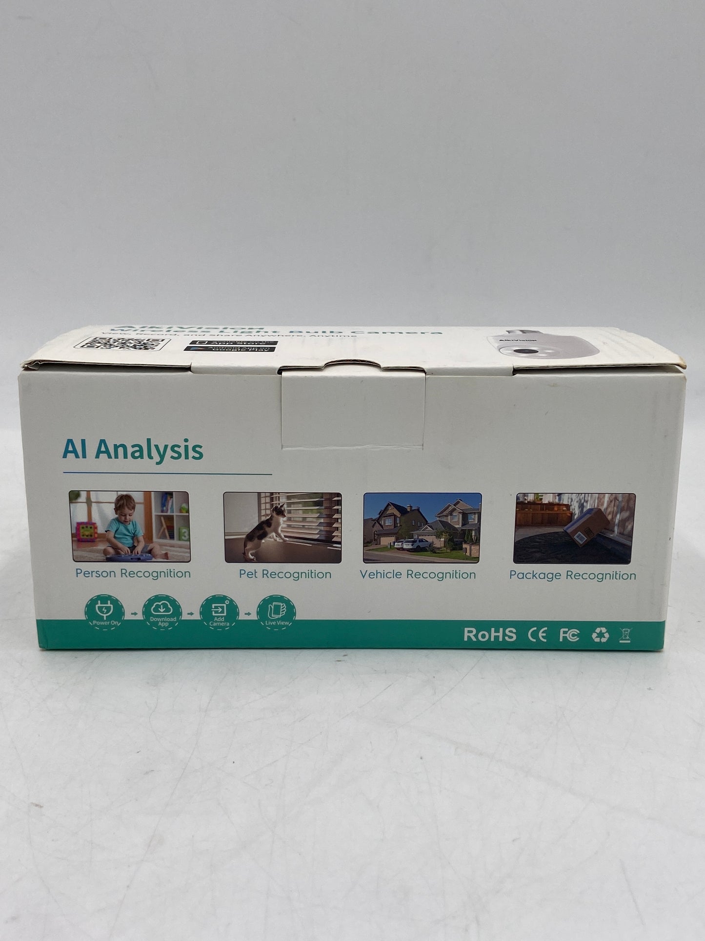 New AlkiVision Wireless Lightbulb Camera Home Security Camera AI ANALYSIS