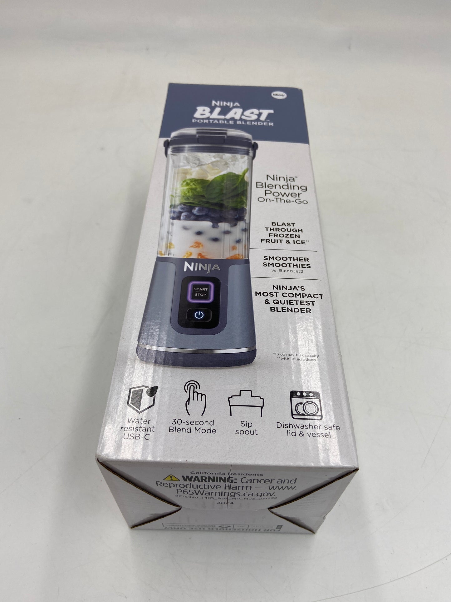 New NINJA Blast Portable Blender 18oz Blue