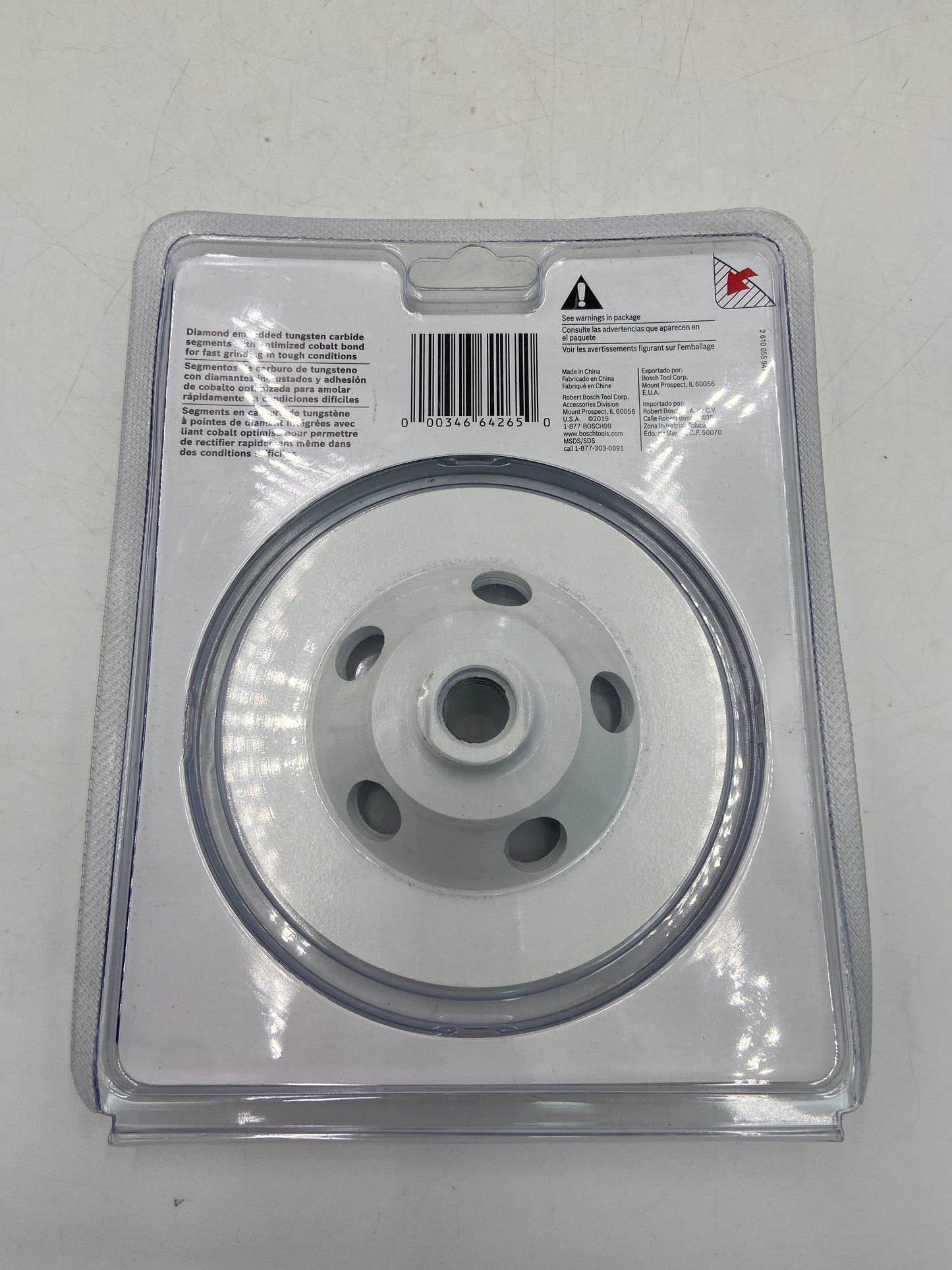 New Bosch 4 1/2" Segmented Diamond Cup Wheel