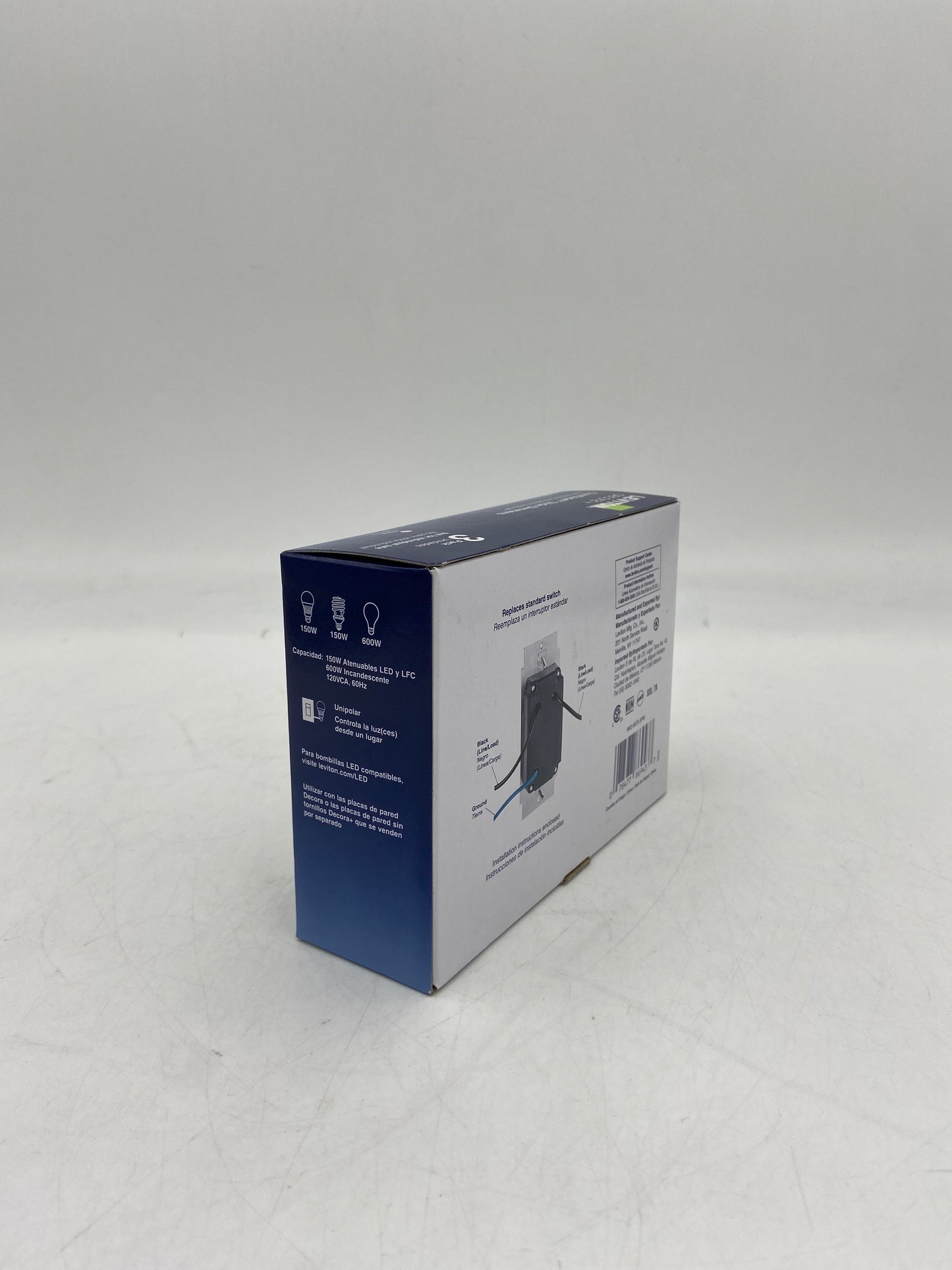 New LEVITON 6672-3PW Slide Dimmer