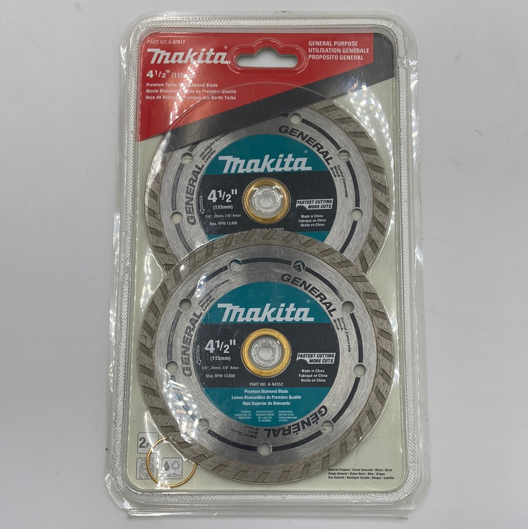 New Milwaukee A-97617 4 1/2" Premium Turbo Rim Diamond Blade