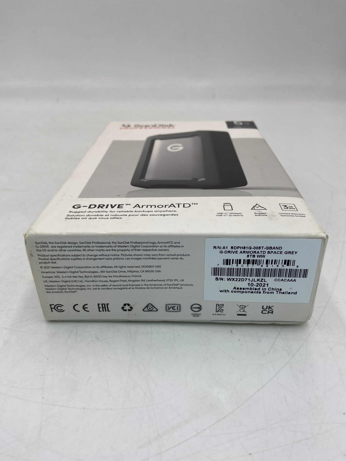 New SanDisk G-Drive ArmorATD 5TB Portable Hard Drive