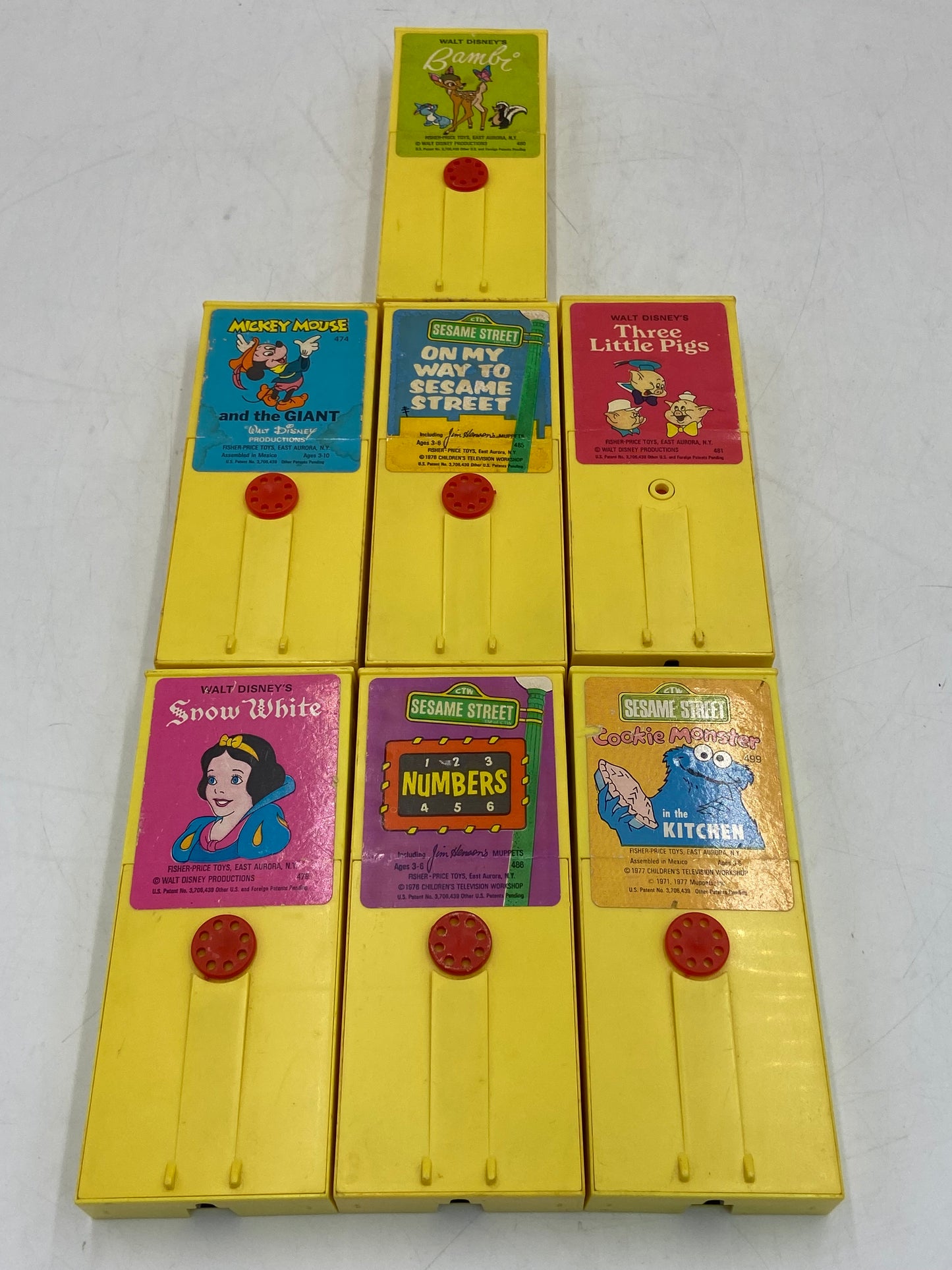 Vintage Fisher Price Movie Viewer Theater Toy 1977 with 7 Cartridges (NOT TESTED)