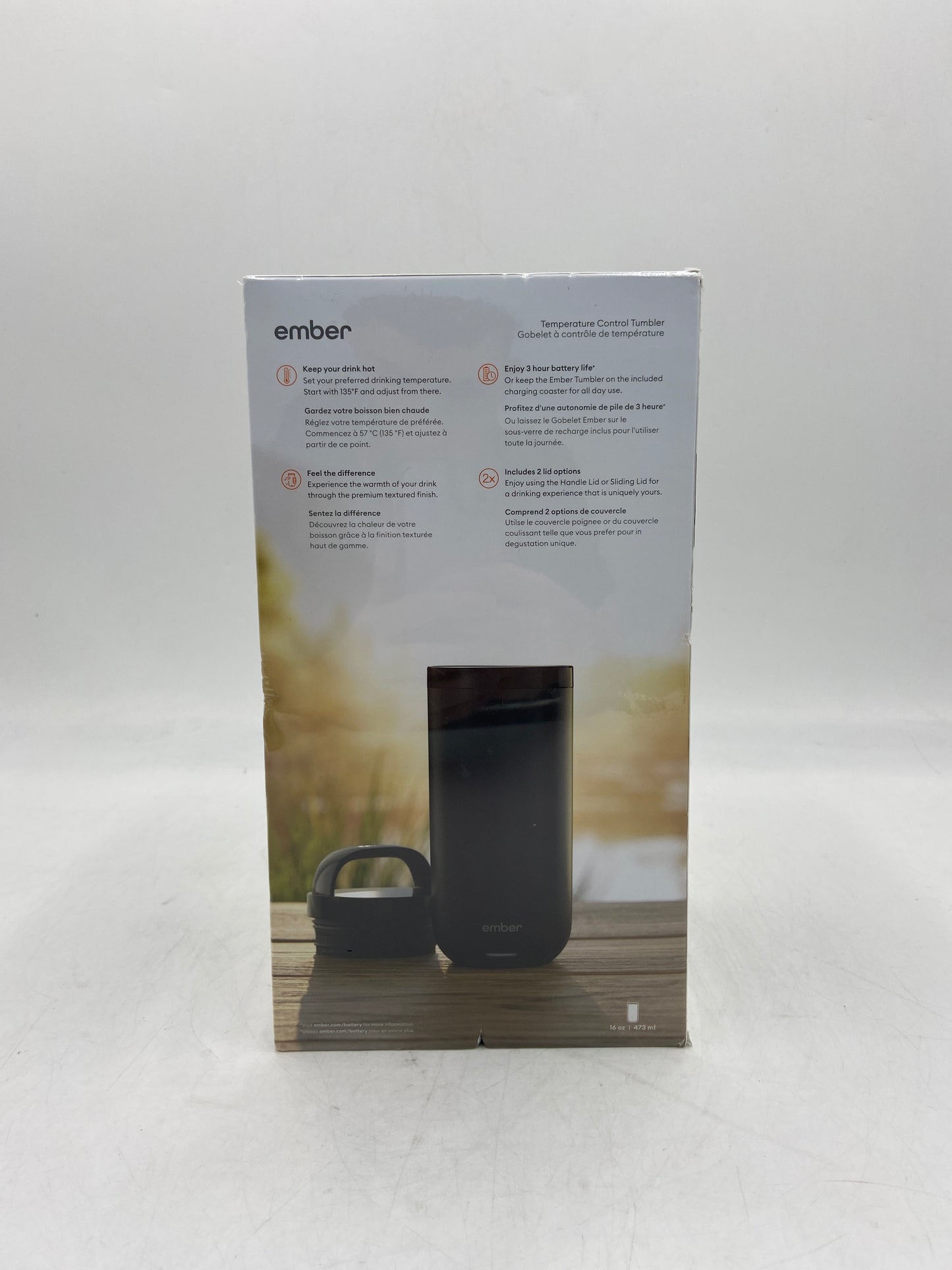 New Ember 16 oz Temperature Control Tumbler SLATE BLACK M21XL17AM