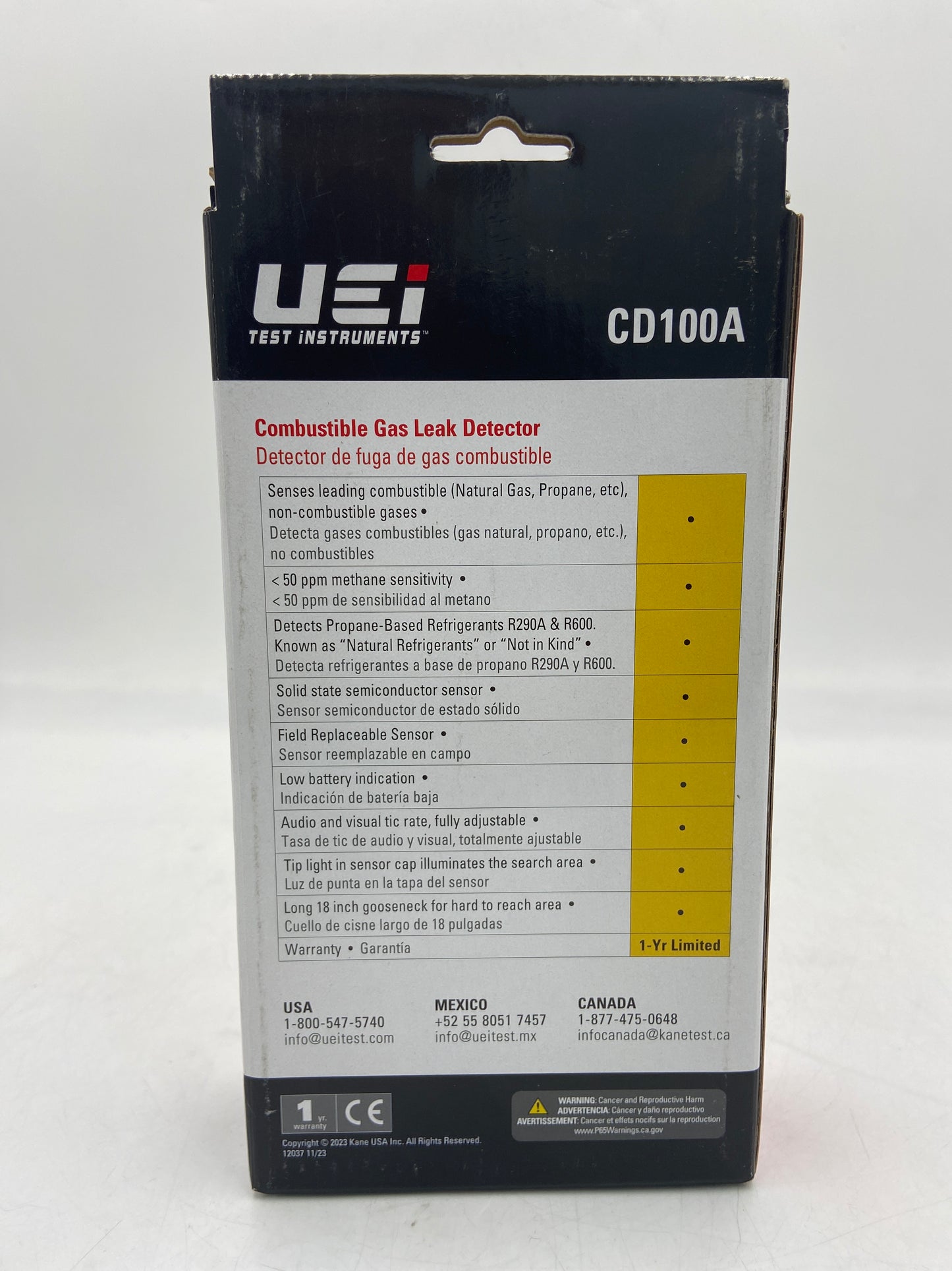 New UEI CD100A Combustible Gas Leak Detector