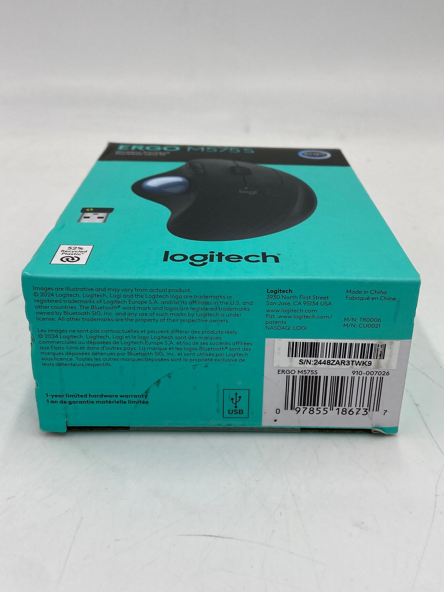 New LOGITECH ERGO M575 S Wireless Trackball TR0006