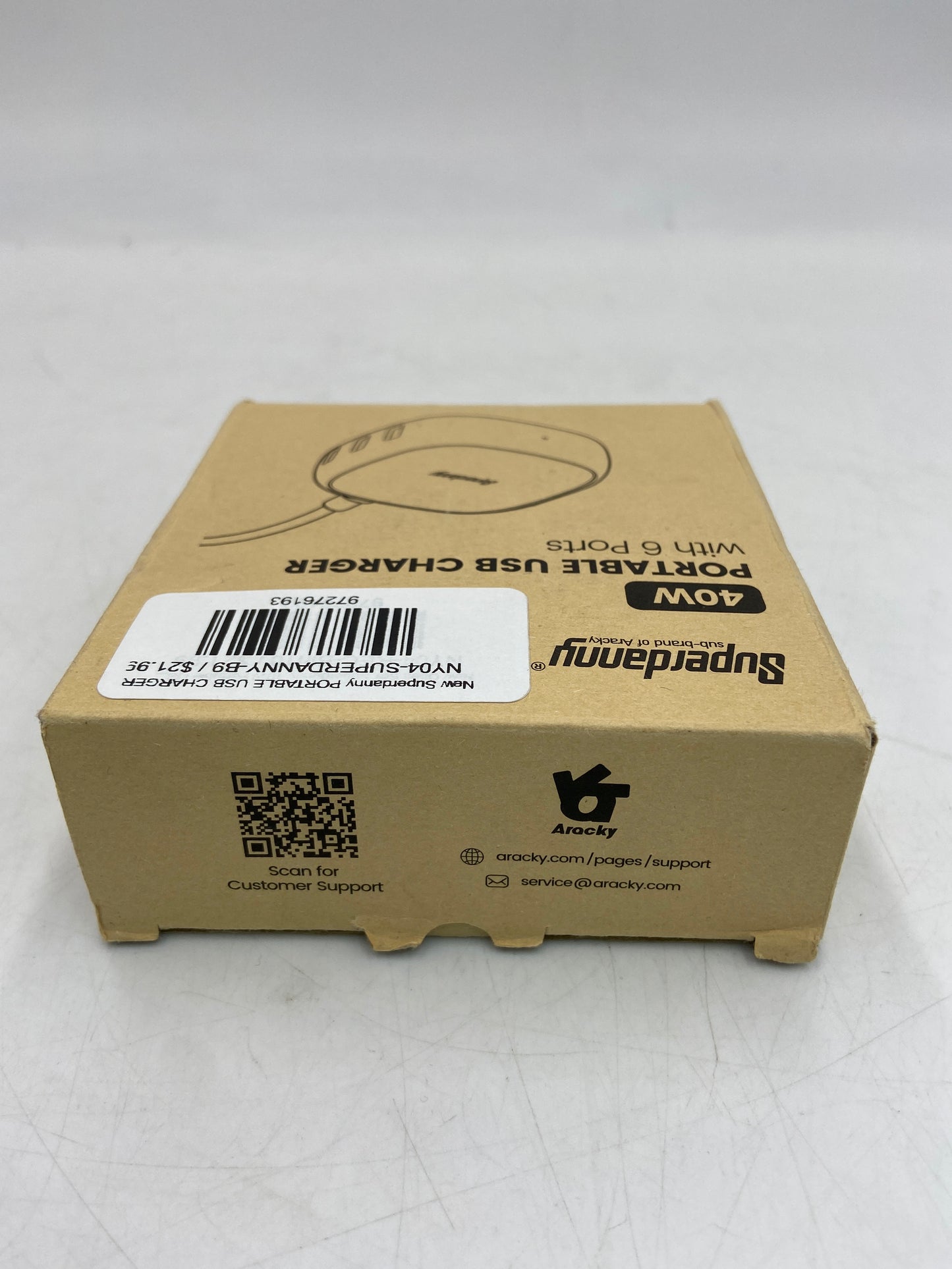 New Superdanny PORTABLE USB CHARGER 6 Port USB Charger 40W