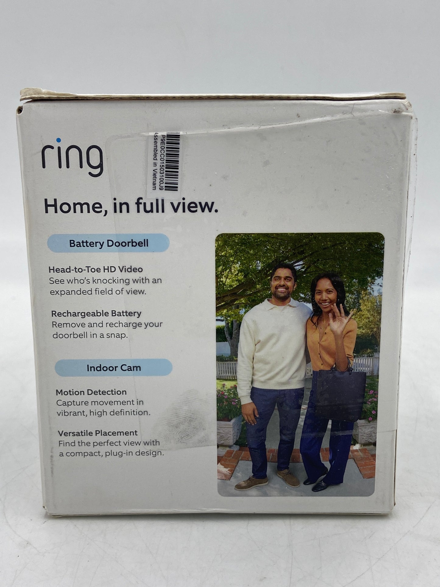 New ring battery doorbell and indoor cam Home Security Camera (Satin Nickel)