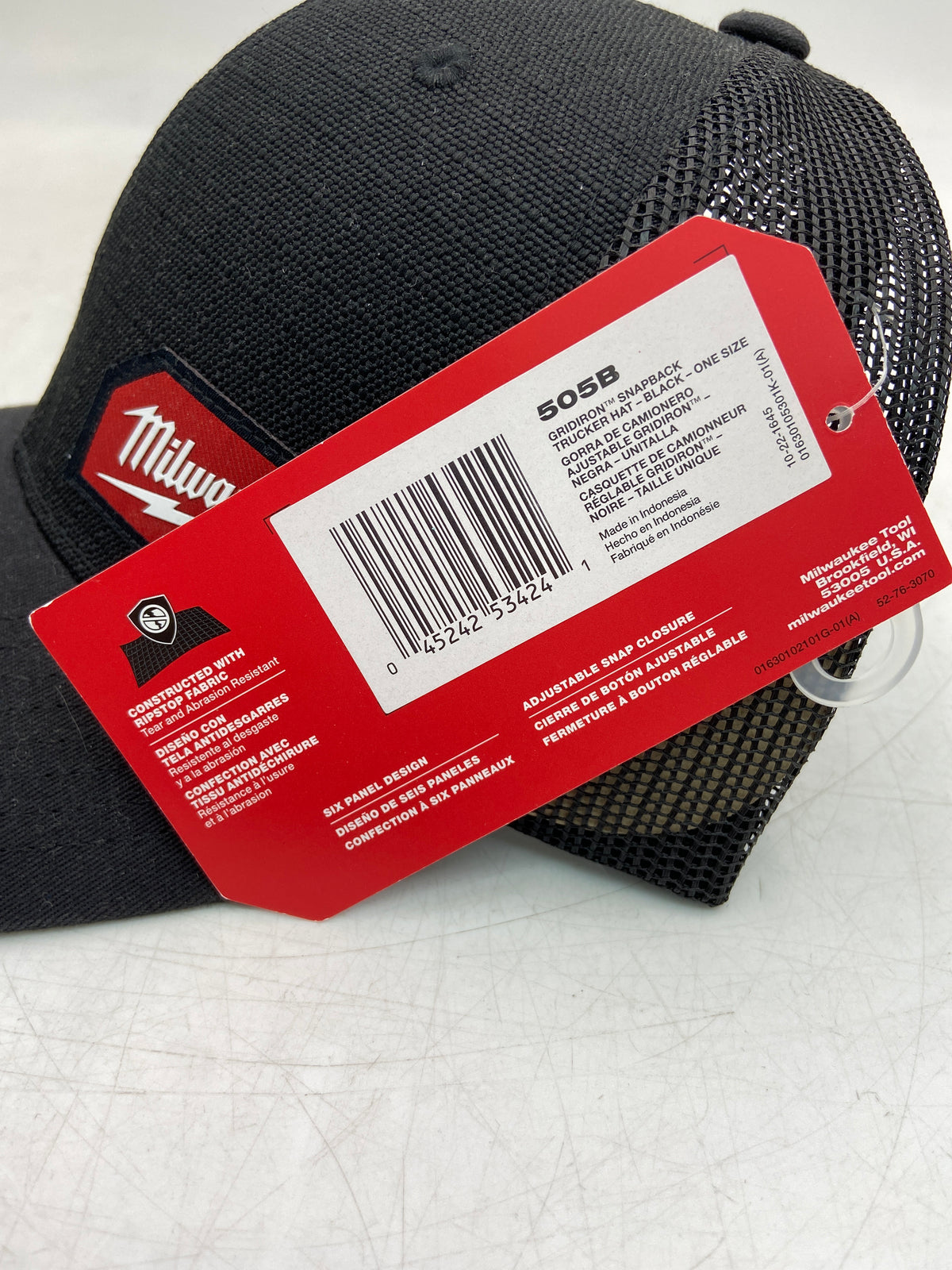 New Milwaukee Gridiron Black Trucker Hat Snapback Trucker Hat 505B