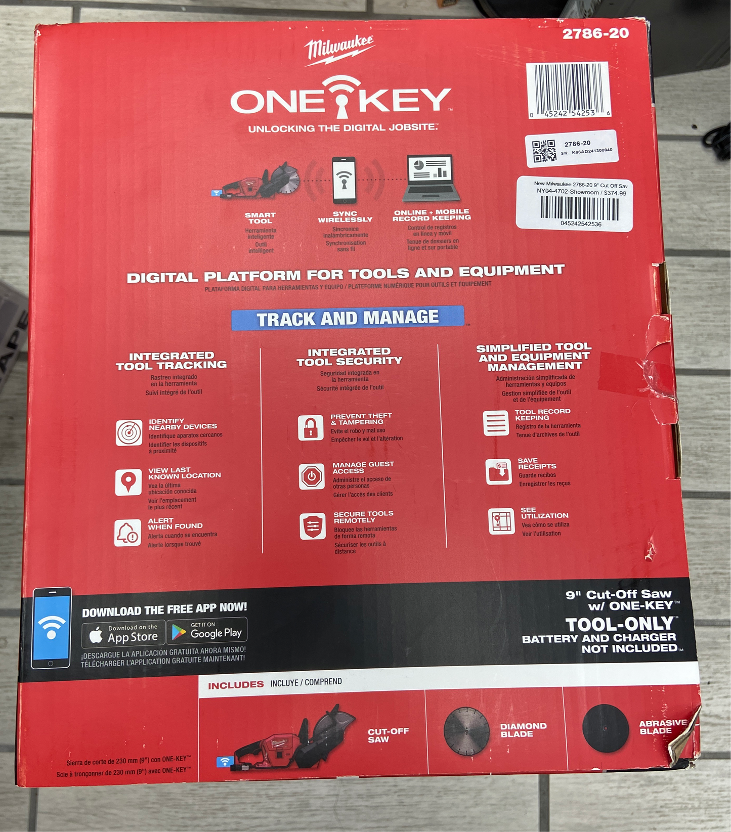 New Milwaukee 2786-20 9" Cut Off Saw