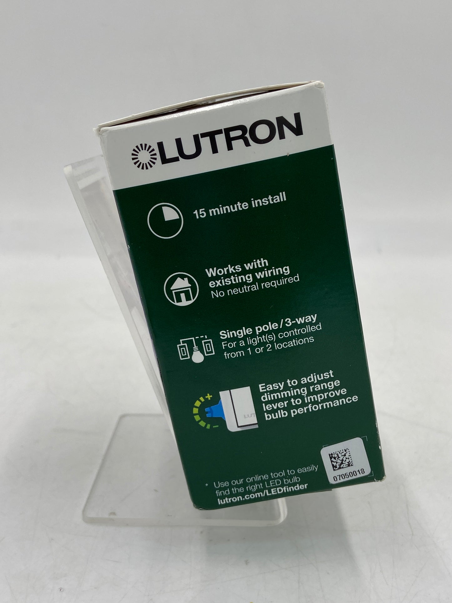 New Lutron LED + Dimmer 2 Pack Single Pole/3-Way Light Dimmer DVCL-153P-WH-2