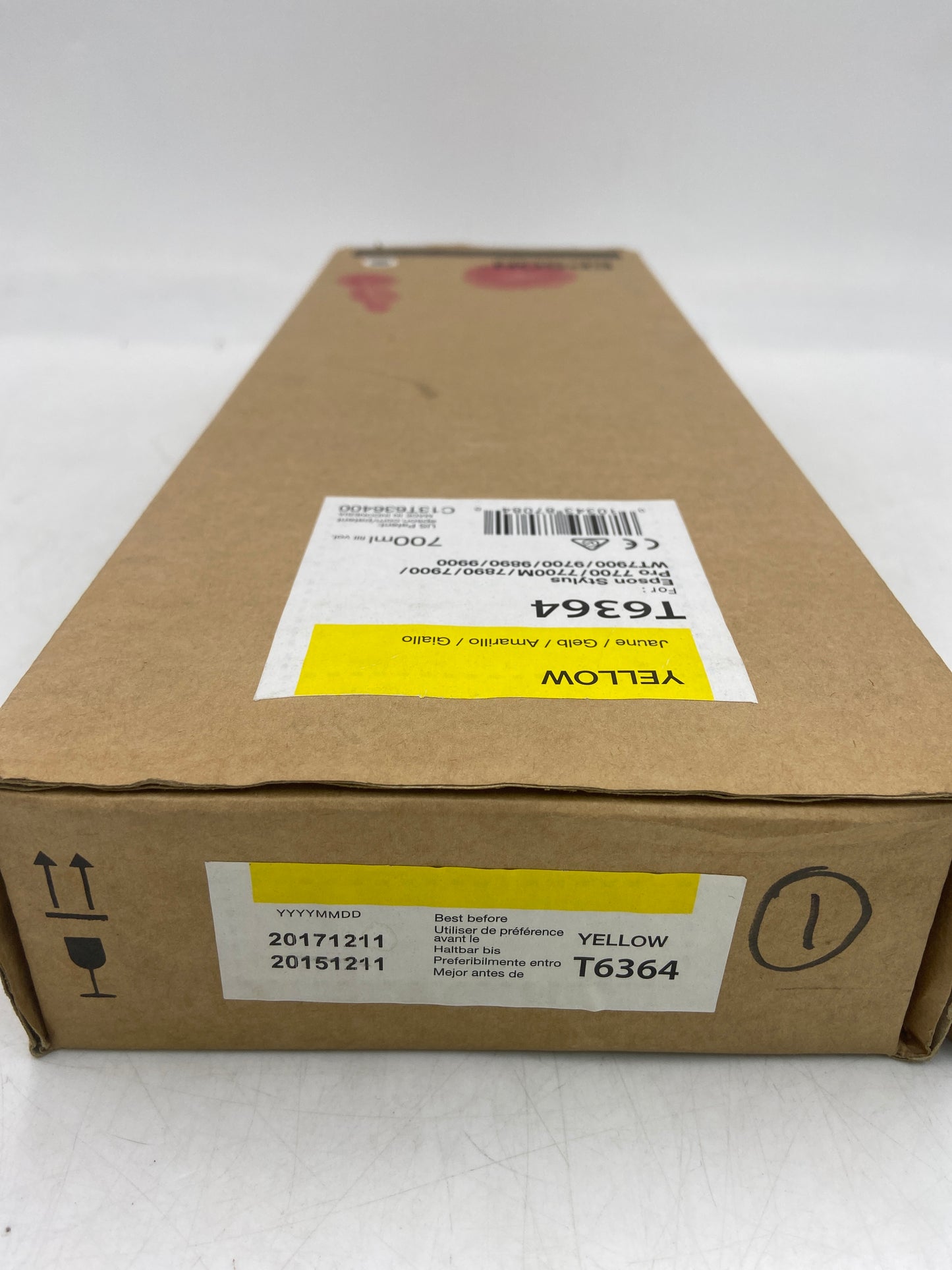 New Epson T6364 Yellow 700ml EXP 2017 Ink Cartridge for Epson Stylus Pro C13T636400