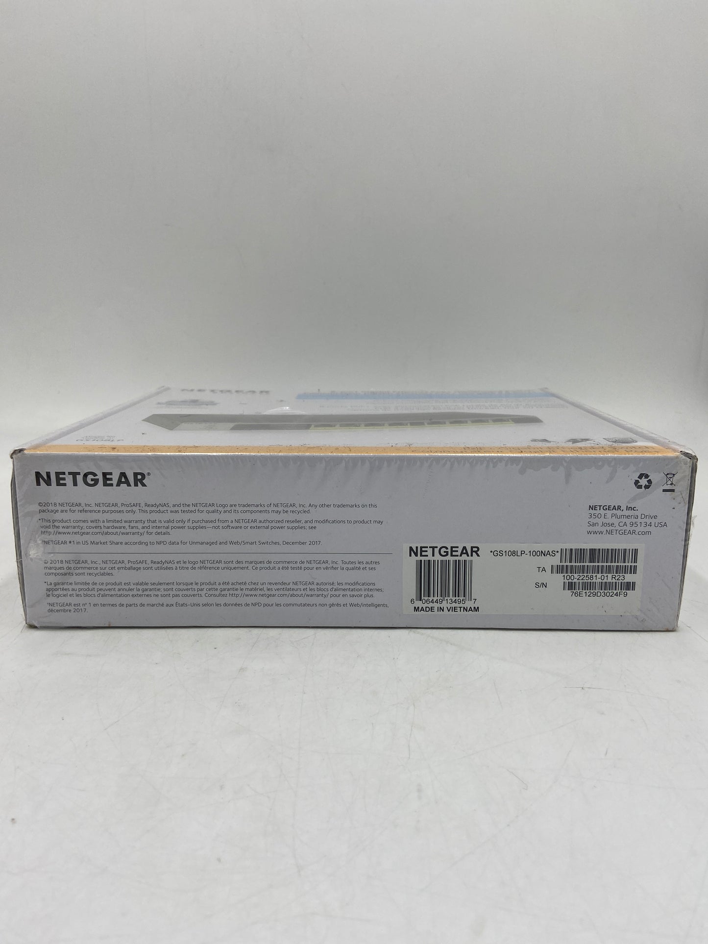 New Netgear 8-Port Gigabit Ethernet PoE+ Unmanaged Ethernet Switch GS108LP
