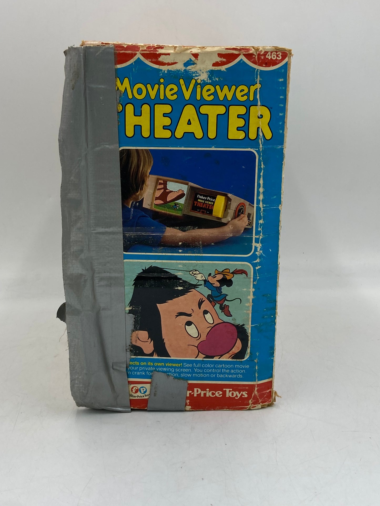 Vintage Fisher Price Movie Viewer Theater Toy 1977 with 7 Cartridges (NOT TESTED)