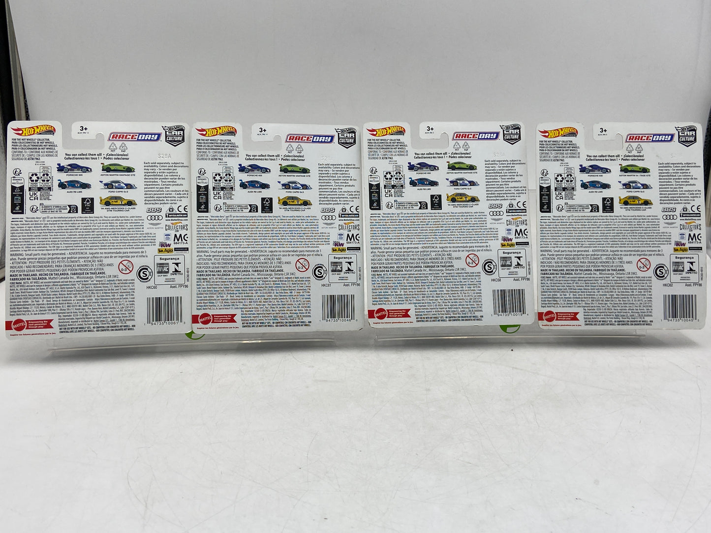 New Hot Wheels Lot of 4 Race Day 2023 Collectible Toy Cars S28A HKC58