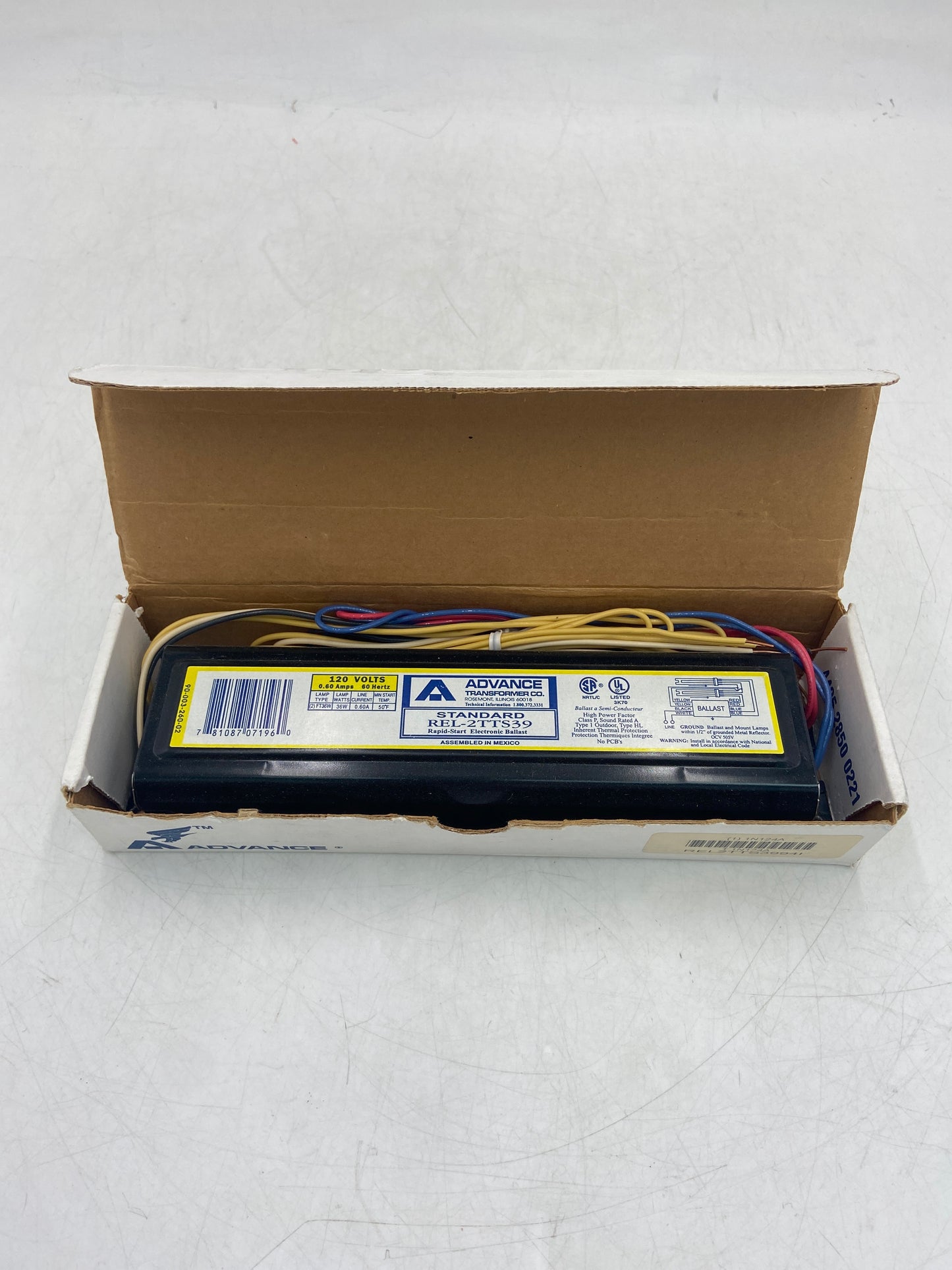 New Advance REL2TTS39 Ballast 1 1N124A 120V