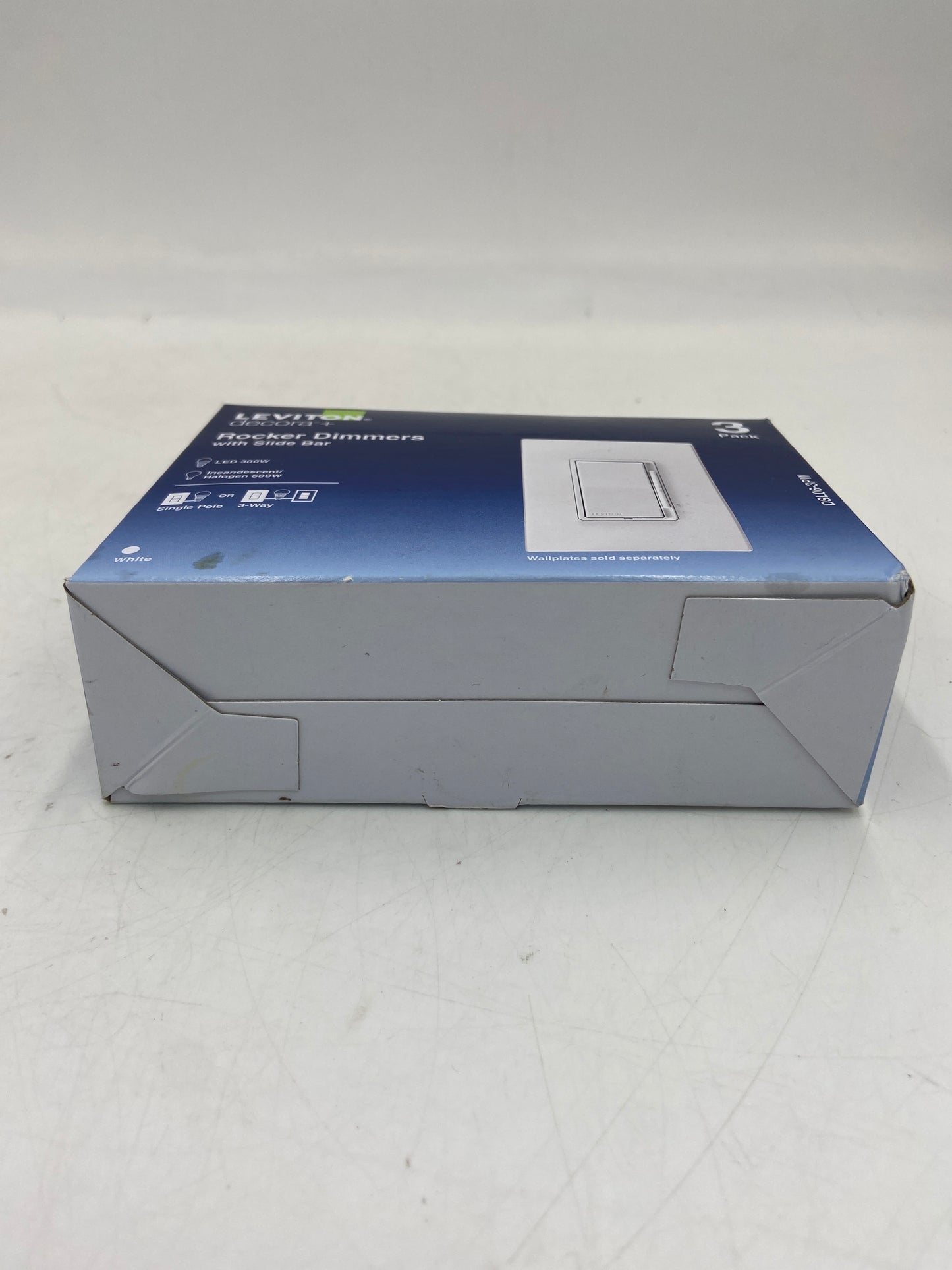 New Leviton Decora Rocker Dimmers with Slide Bar Light Dimmer DSL06-3PW WHITE