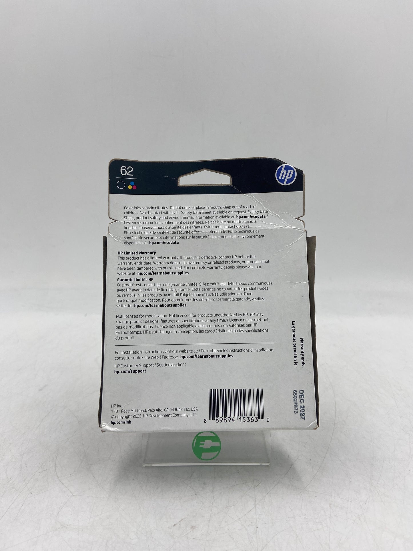 New HP 62 N9H64FN Black, Yellow, Cyan and Magenta Ink Cartridge