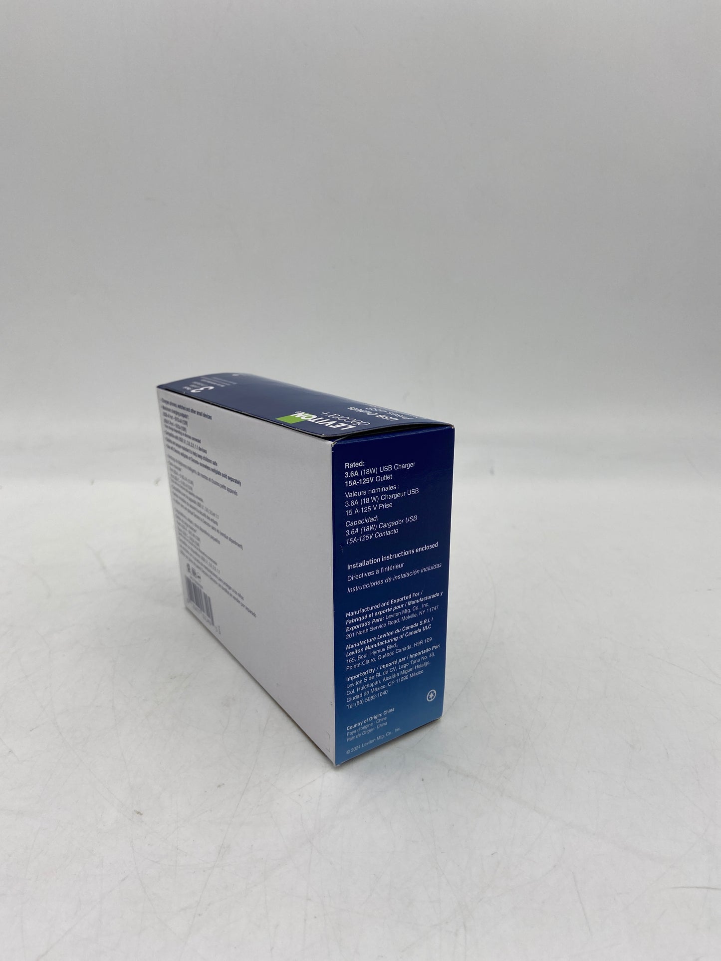 New LEVITON DECORA + 18W USB Outlets T5638-B3W