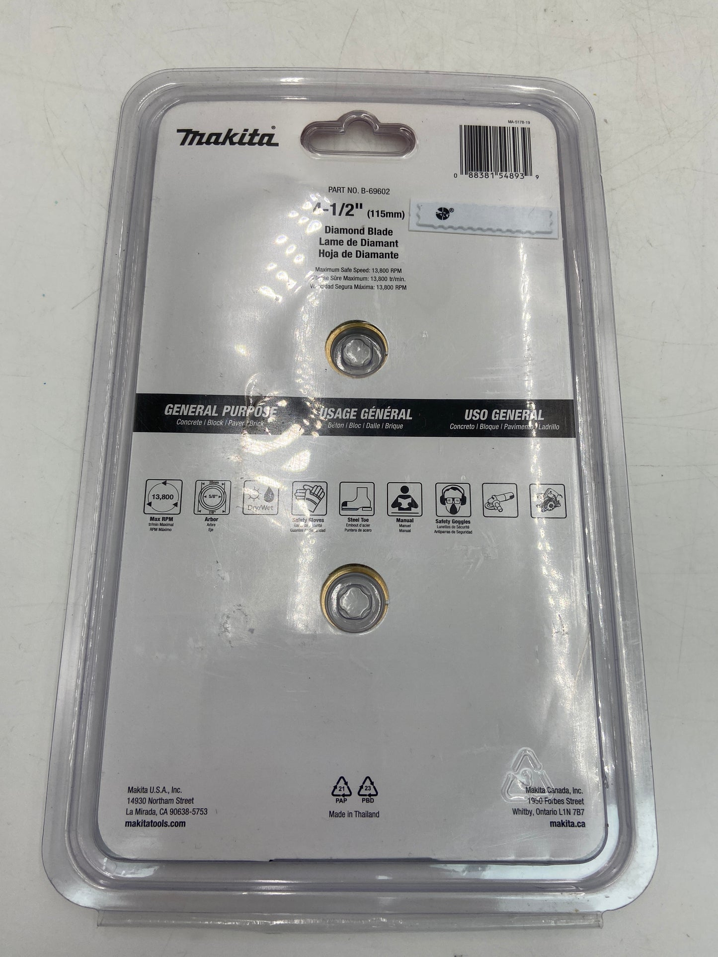 New Makita 4 1/2 Diamond Blade