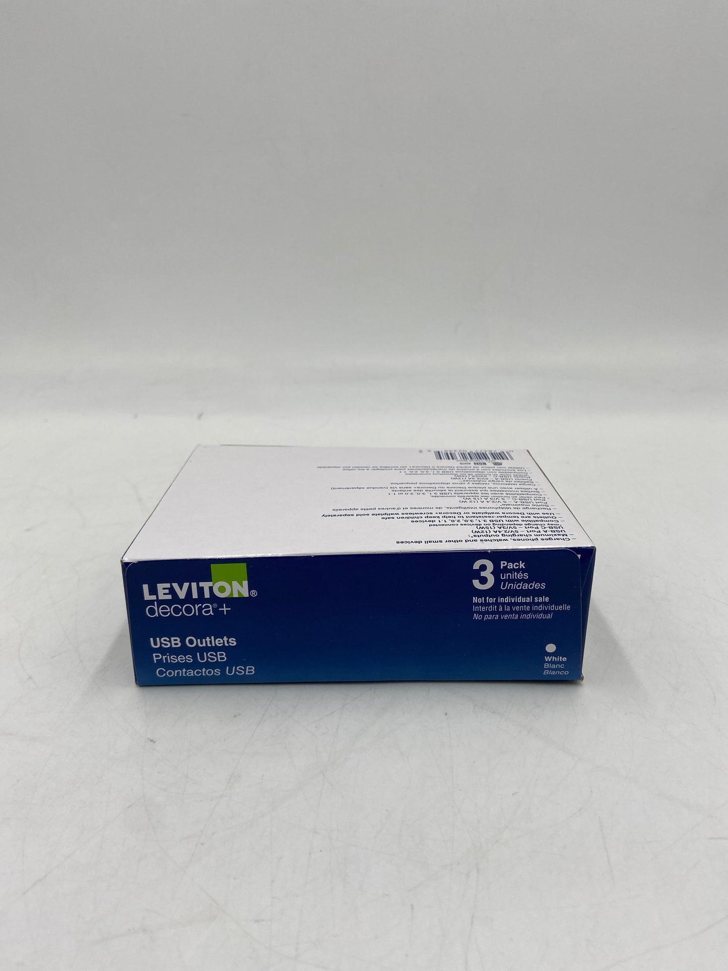 New LEVITON DECORA + 18W USB Outlets T5638-B3W