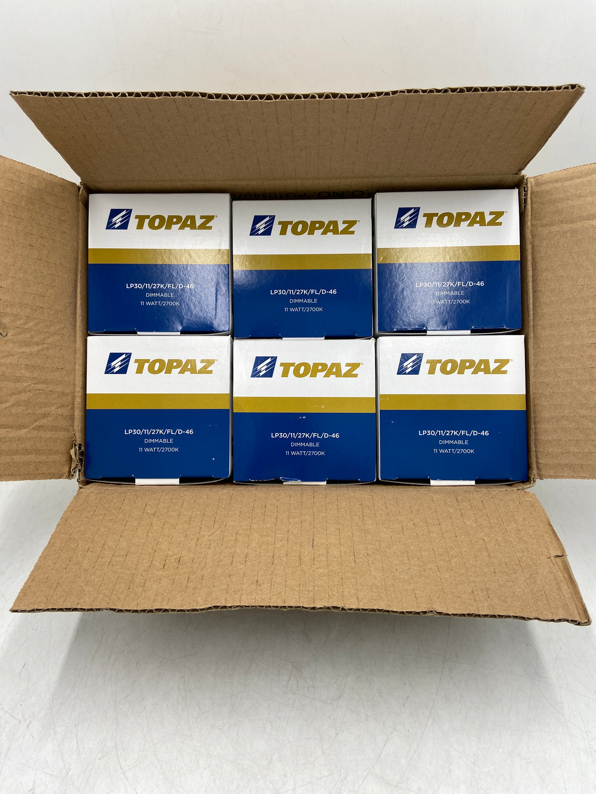 New Topaz LOT OF 6 LED Floodlight PAR30 Flood Light LP30/11/27K/FL/D-46 White
