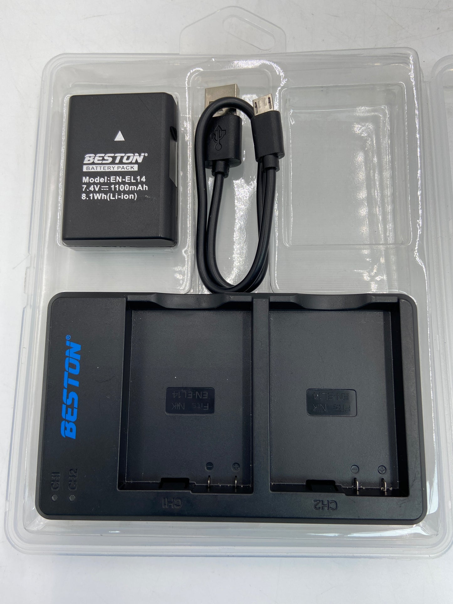 Beston CD-EN-EL14 Rechargeable Battery with charger for Nikon Cameras