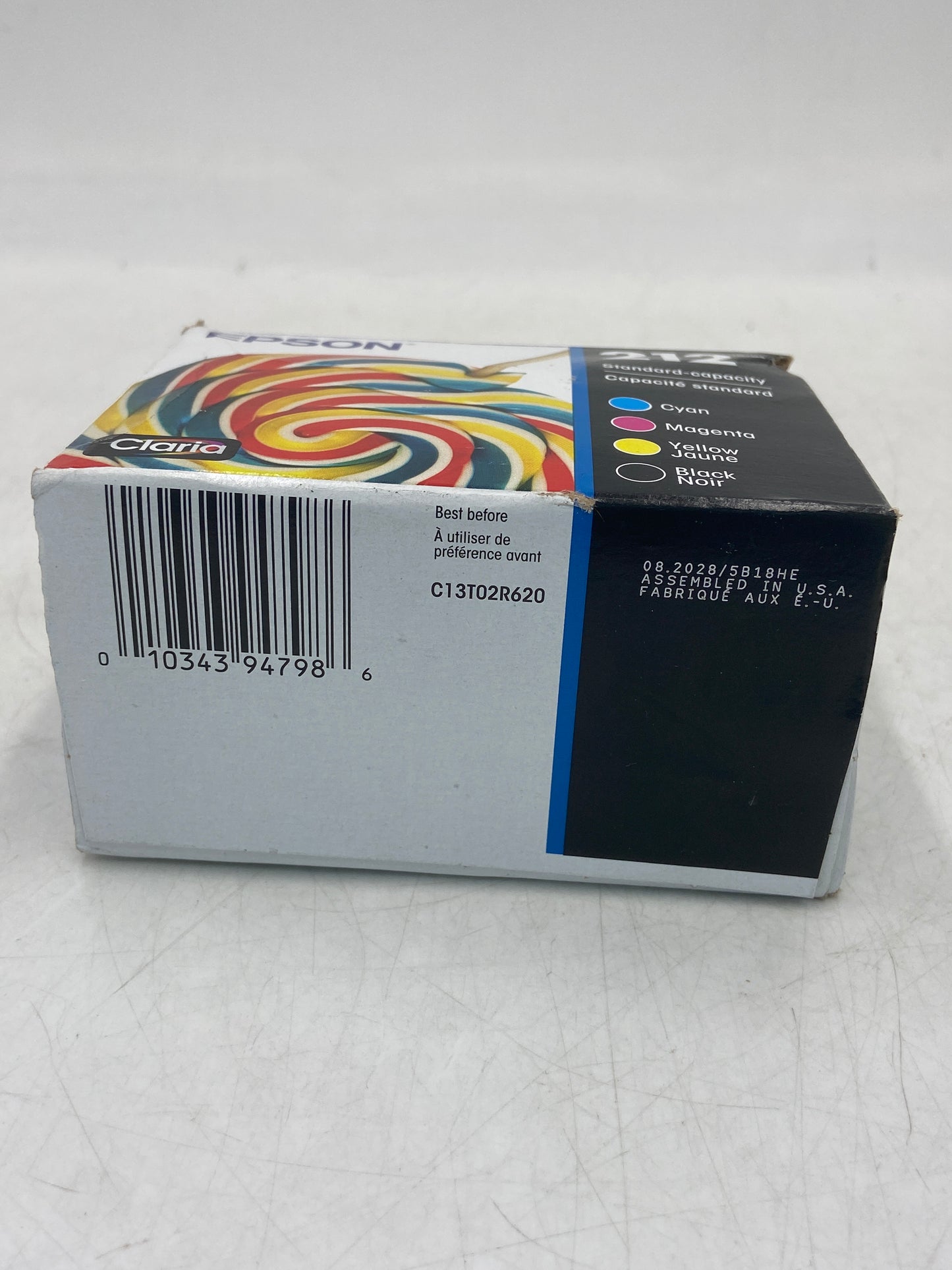 New Epson 212 C13T02R620 Black, Yellow, Cyan and Magenta Ink Cartridge EXP 08/2028