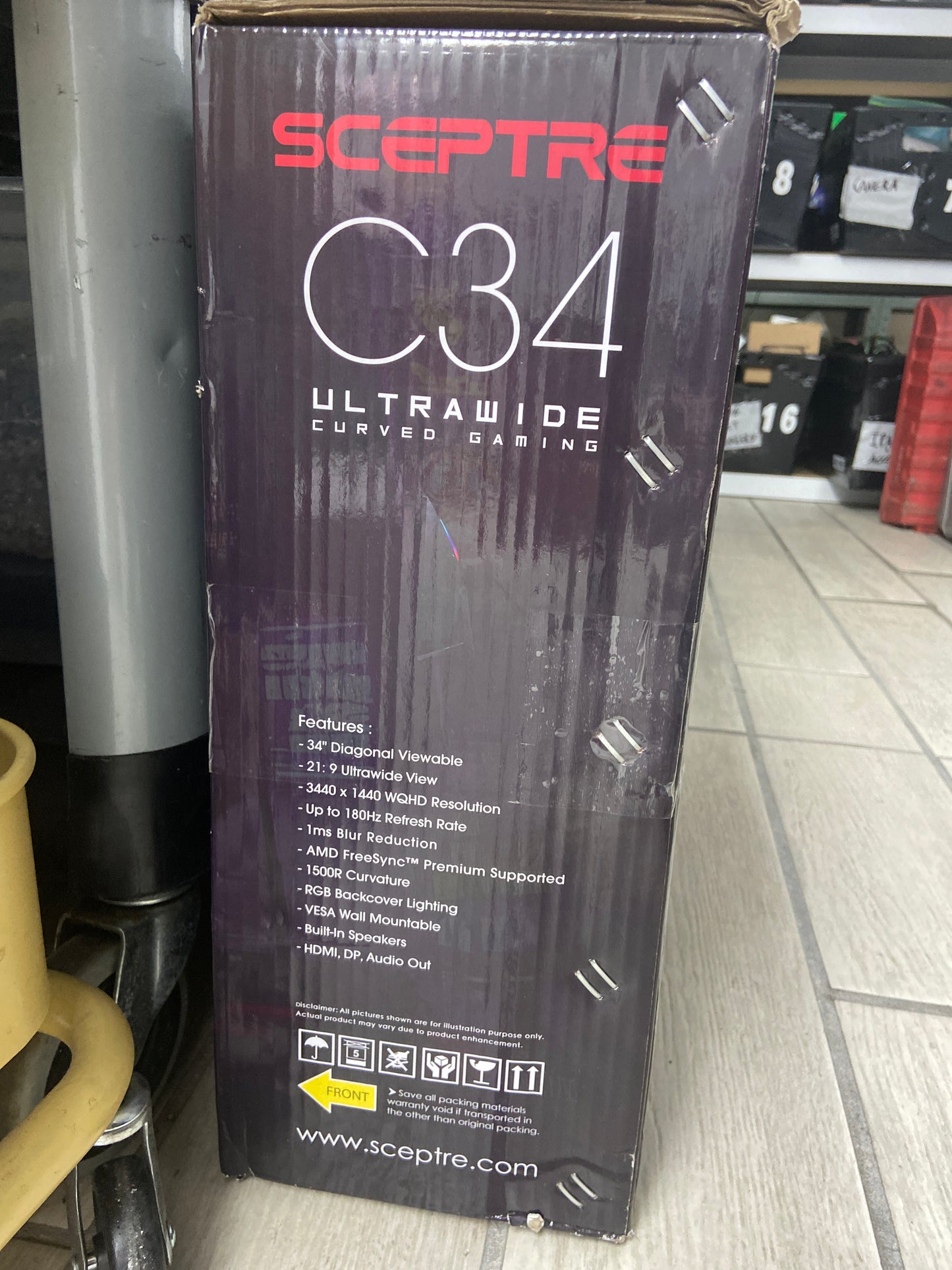 New Sceptre 34" XB273 WQHD IPS 180Hz Ultra Wide Curved Gaming Monitor