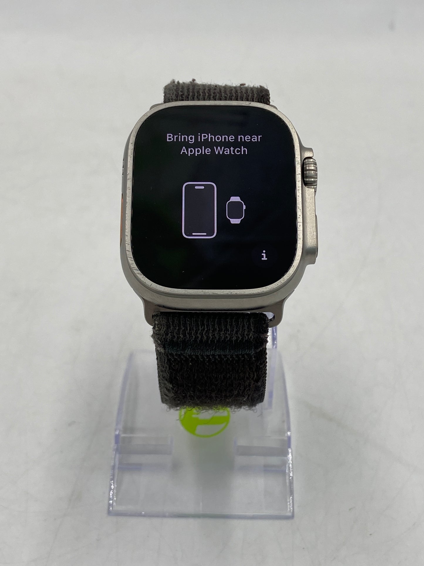 Unlocked Apple Watch Ultra 49MM Natural Titanium Gray Nylon Band
