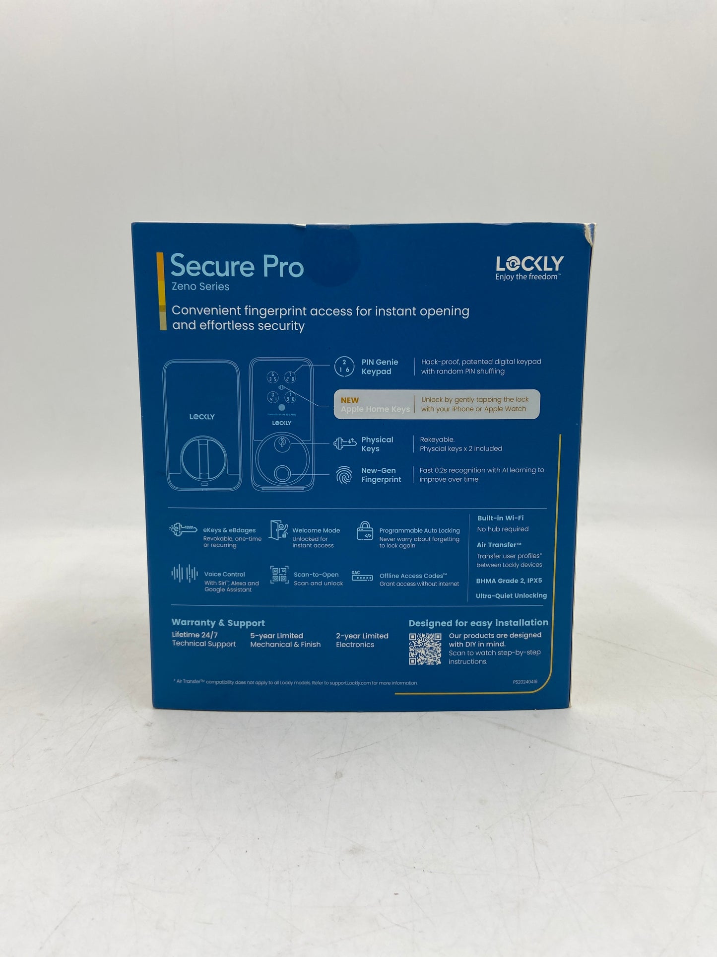 New LOCKLY Secure Pro Zeno Series Smart Lock Black PGK728WHKMB