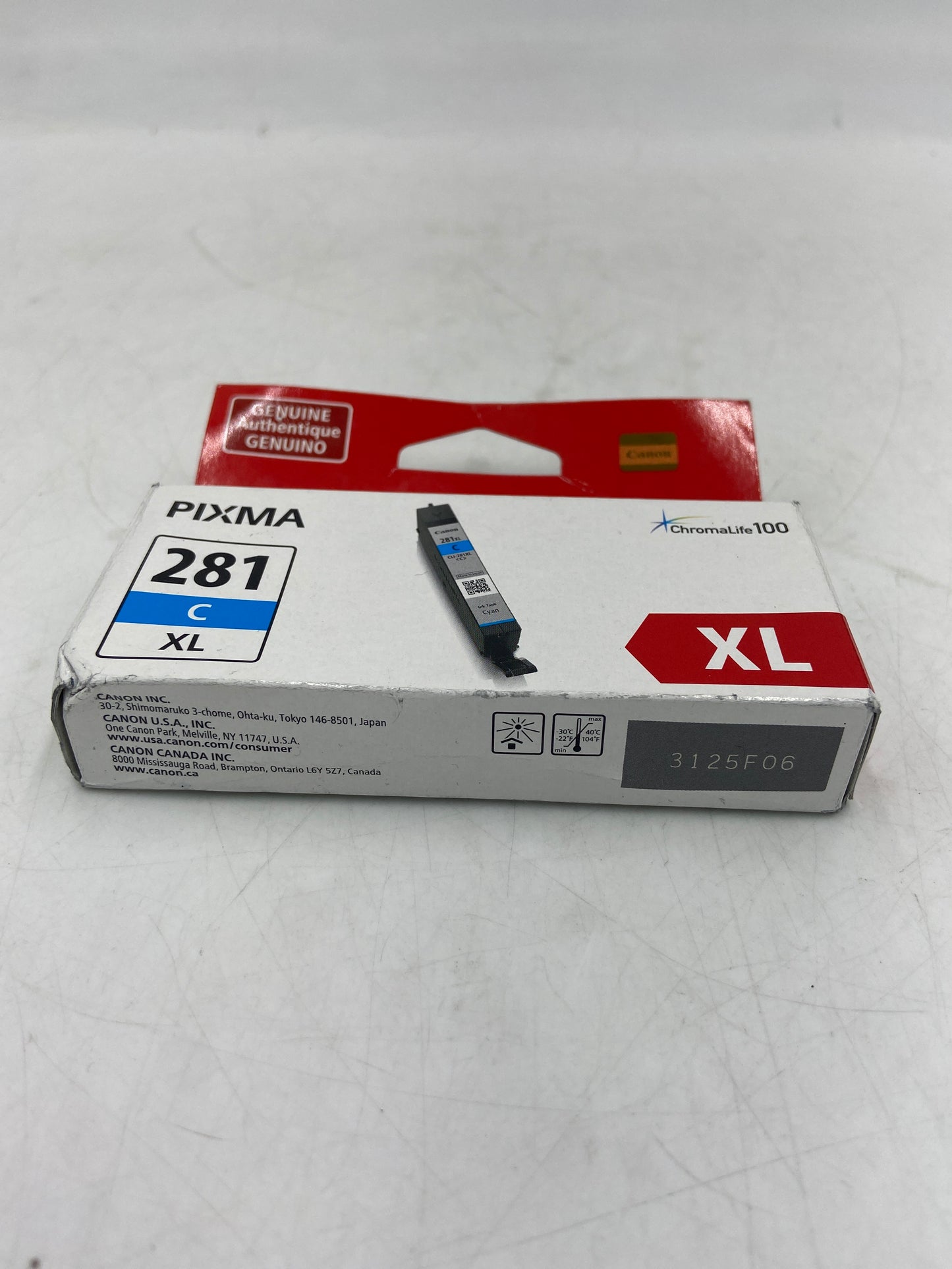 New Canon 281 CLI-281XLC Cyan Ink Cartridge