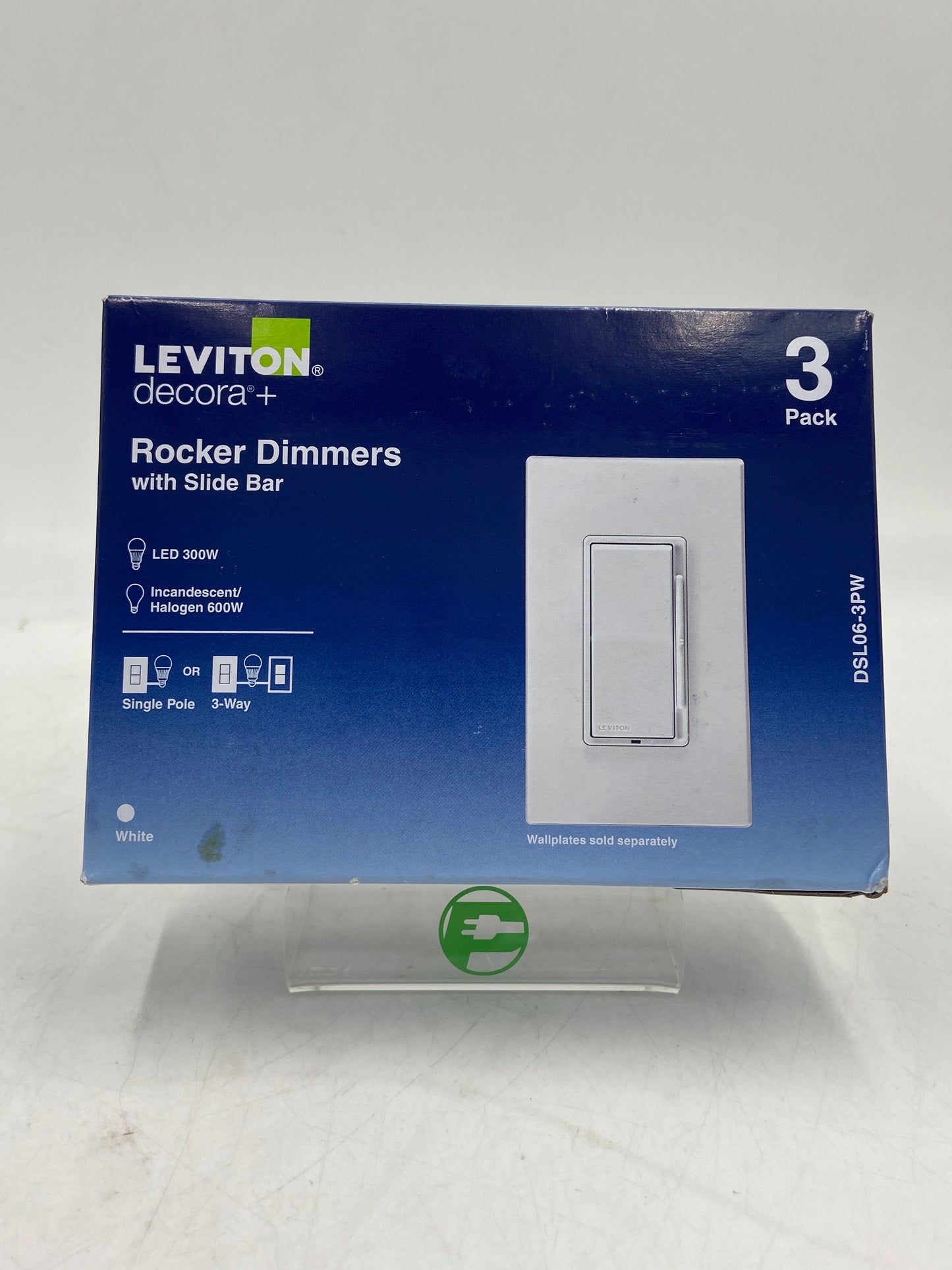 New Leviton Decora Rocker Dimmers with Slide Bar Light Dimmer DSL06-3PW WHITE