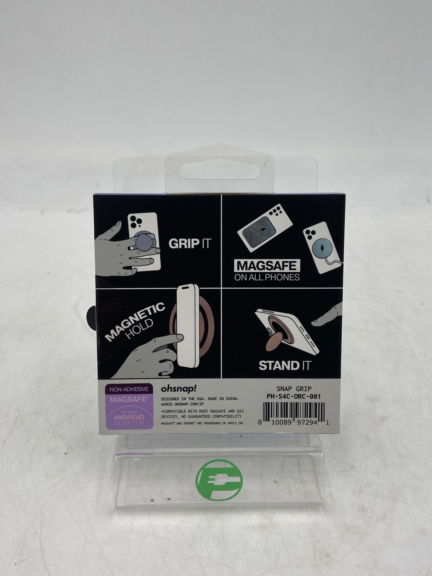 New Ohsnap! Snap Grip 5- The Phone Grip That Doesn't Suck (Multiple Colors) Magsafe Magnetic Phone Grip and Stand PH-0RD-001