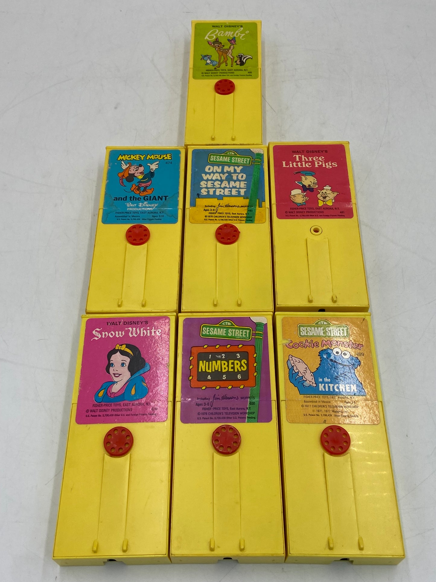 Vintage Fisher Price Movie Viewer Theater Toy 1977 with 7 Cartridges (NOT TESTED)