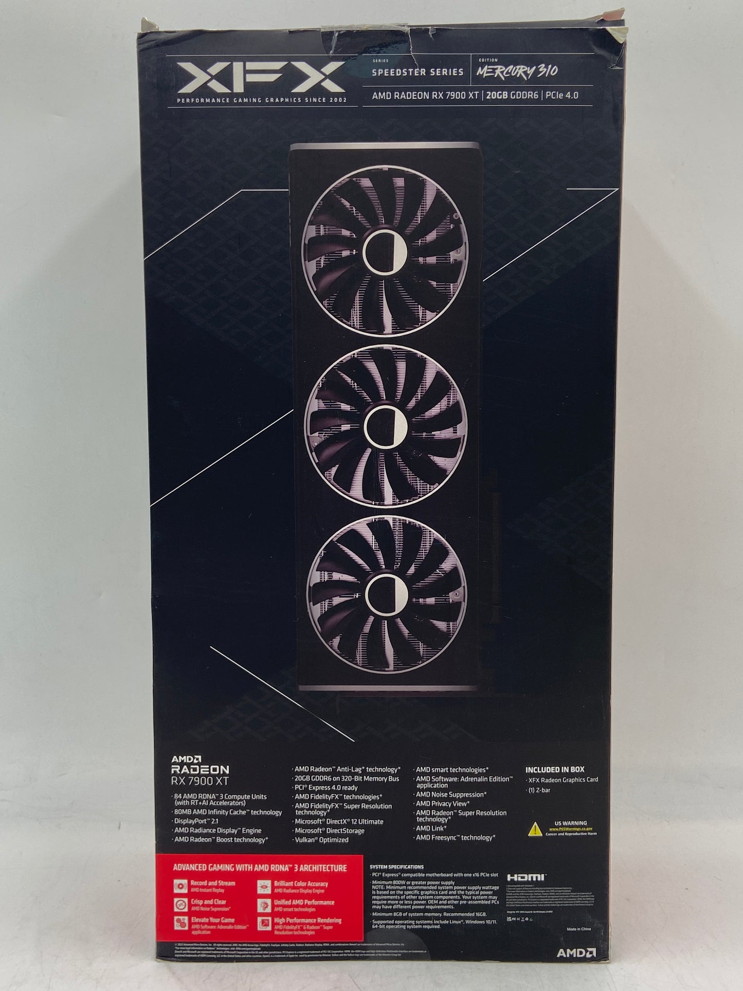 AMD Radeon 20GB Gaming GPU Graphics Card RX 7900 XT