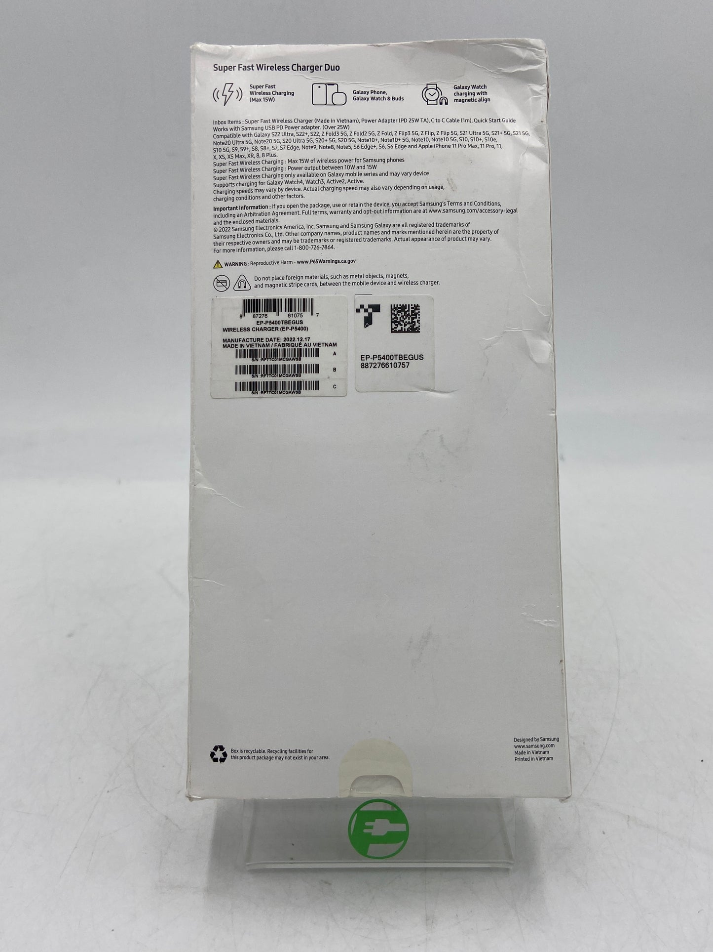 New Samsung Super Fast Wireless Charger Duo Wireless Charger EP-P5400