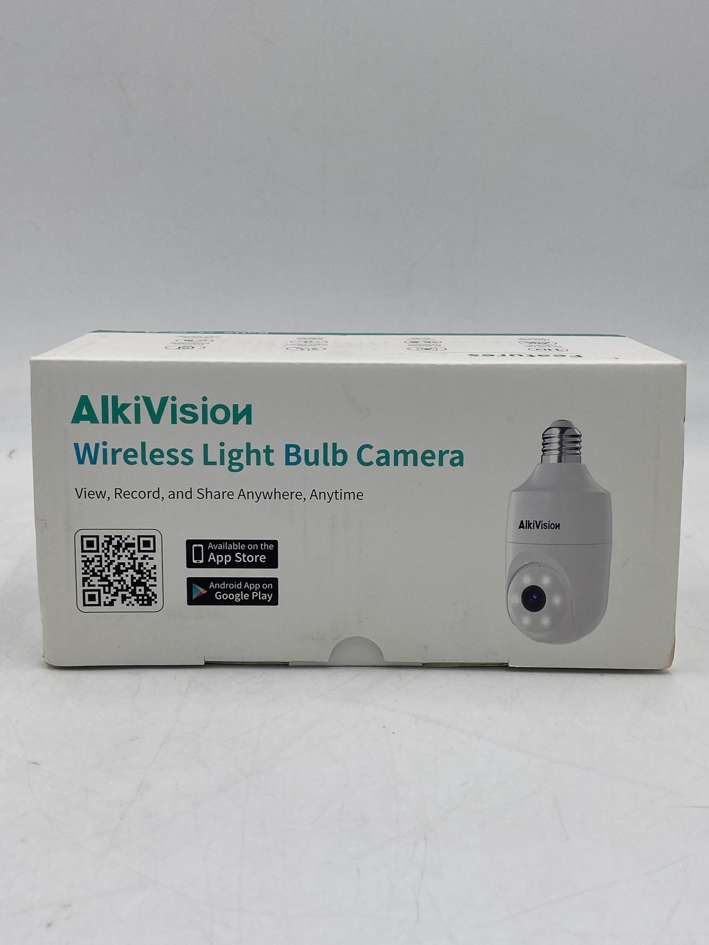 New AlkiVision Wireless Lightbulb Camera Home Security Camera AI ANALYSIS