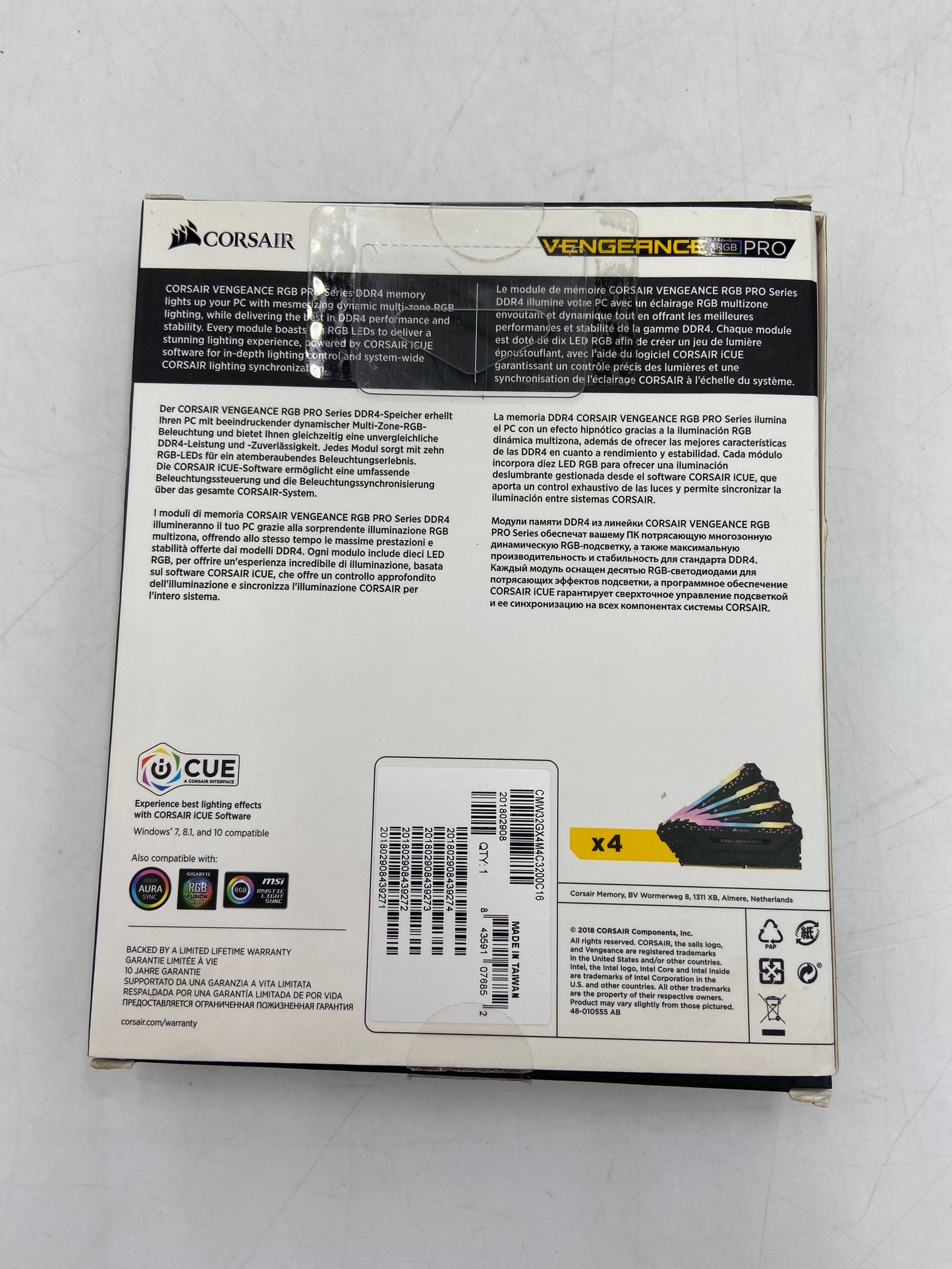 Corsair Vengence RGB Pro 4x8GB RAM