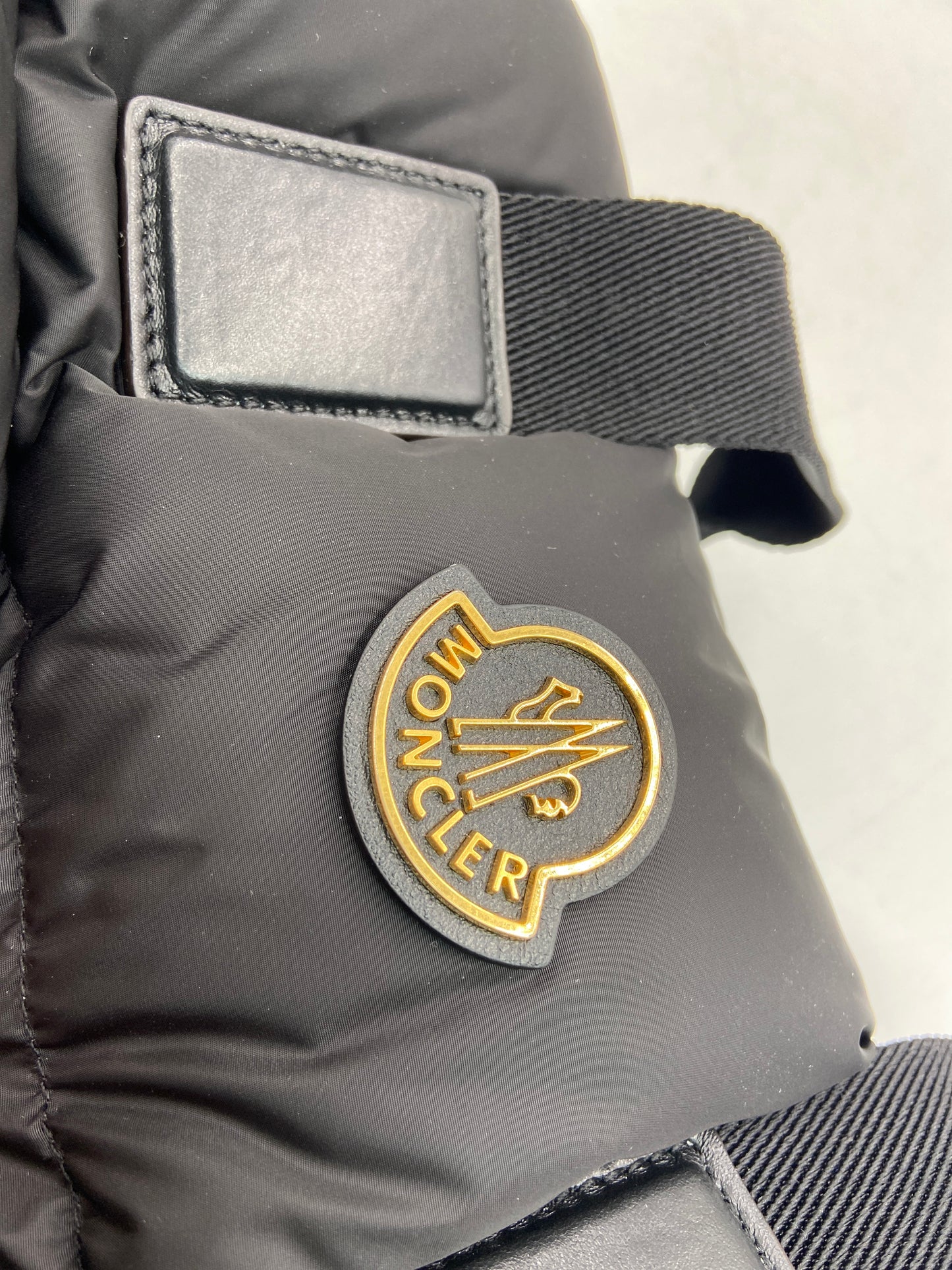 New Moncler Caradoc Tote Bag BLACK QUILTED