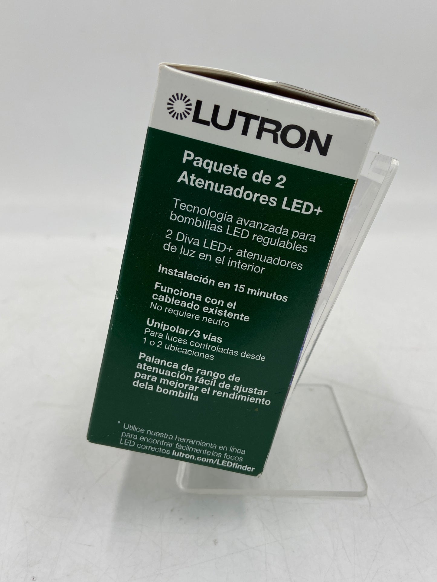 New Lutron LED + Dimmer 2 Pack Single Pole/3-Way Light Dimmer DVCL-153P-WH-2